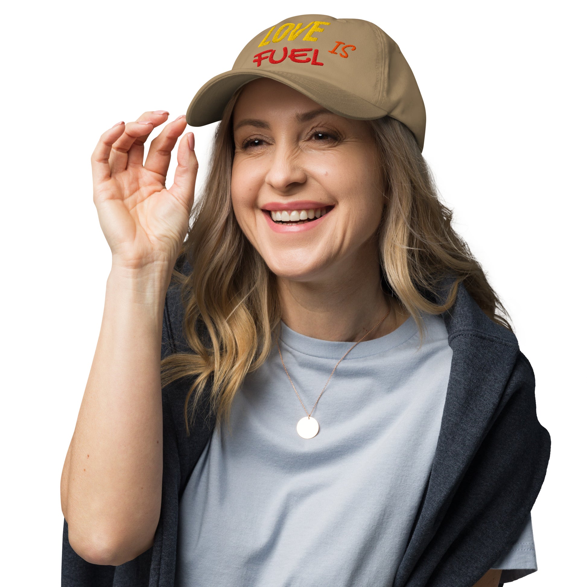 Dad hat - LOVE IS FUEL – Classic Dad Hat for Elite Achievers & Visionaries by printfluence.net