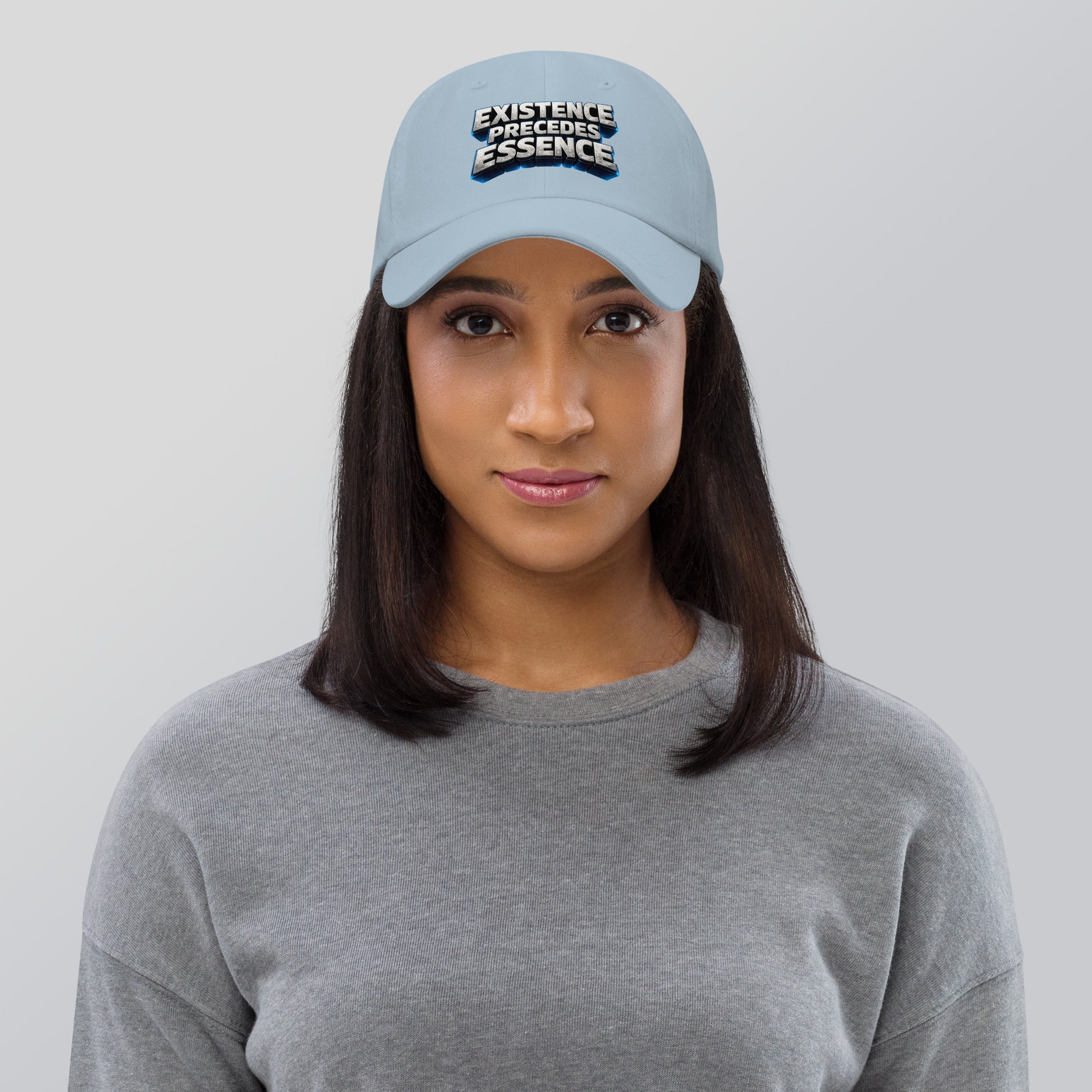 Dad hat - Existence Precedes Essence Dad Hat – Minimalist Philosophy Quote Cap by printfluence.net