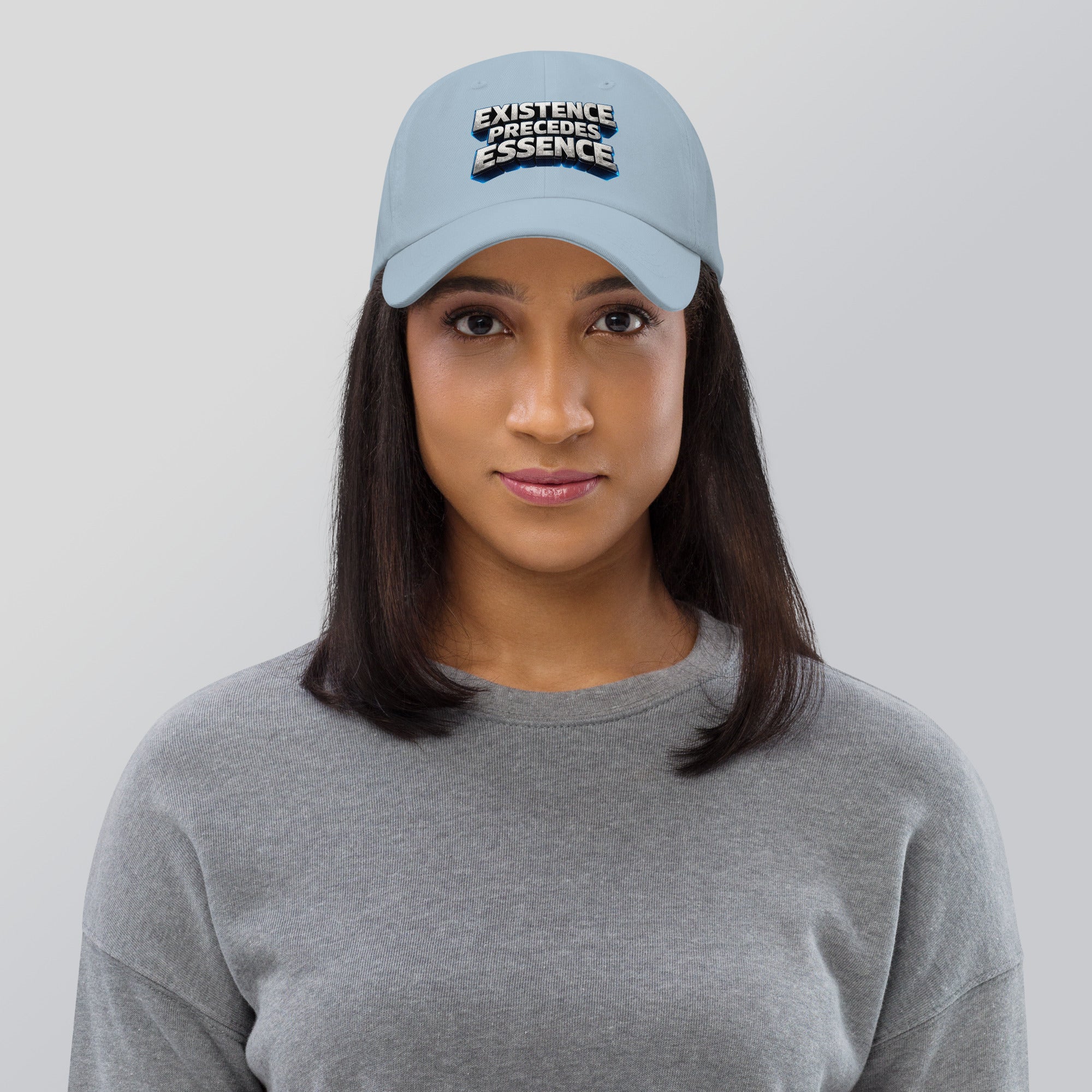 Dad hat - Existence Precedes Essence Dad Hat – Minimalist Philosophy Quote Cap by printfluence.net