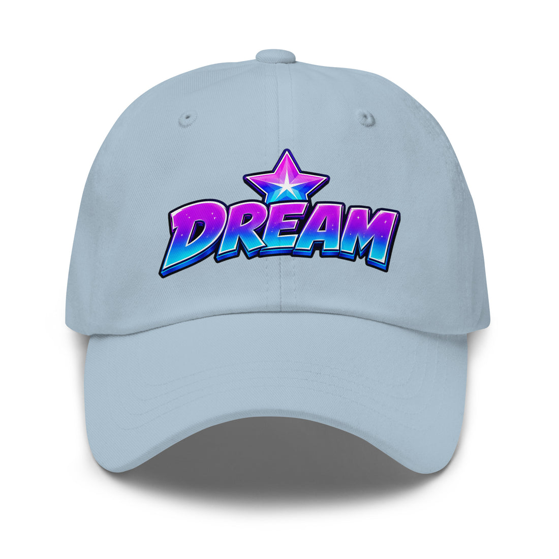 Dad hat - Cosmic Shimmering Star Dream - Premium Neon Purple Graphic Design by printfluence.net
