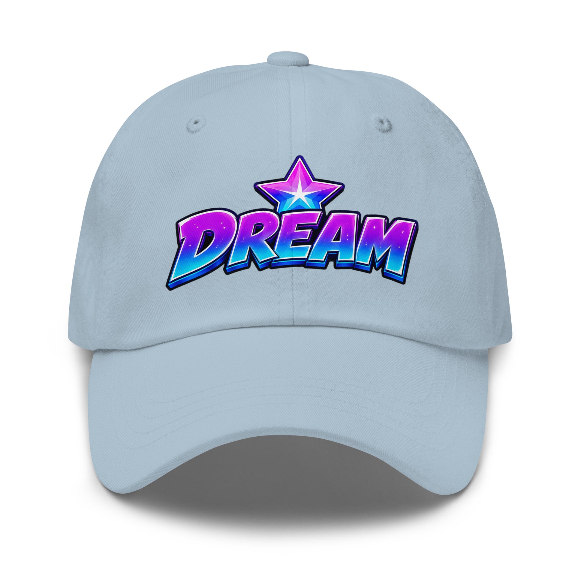 Dad hat - Cosmic Shimmering Star Dream - Premium Neon Purple Graphic Design by printfluence.net