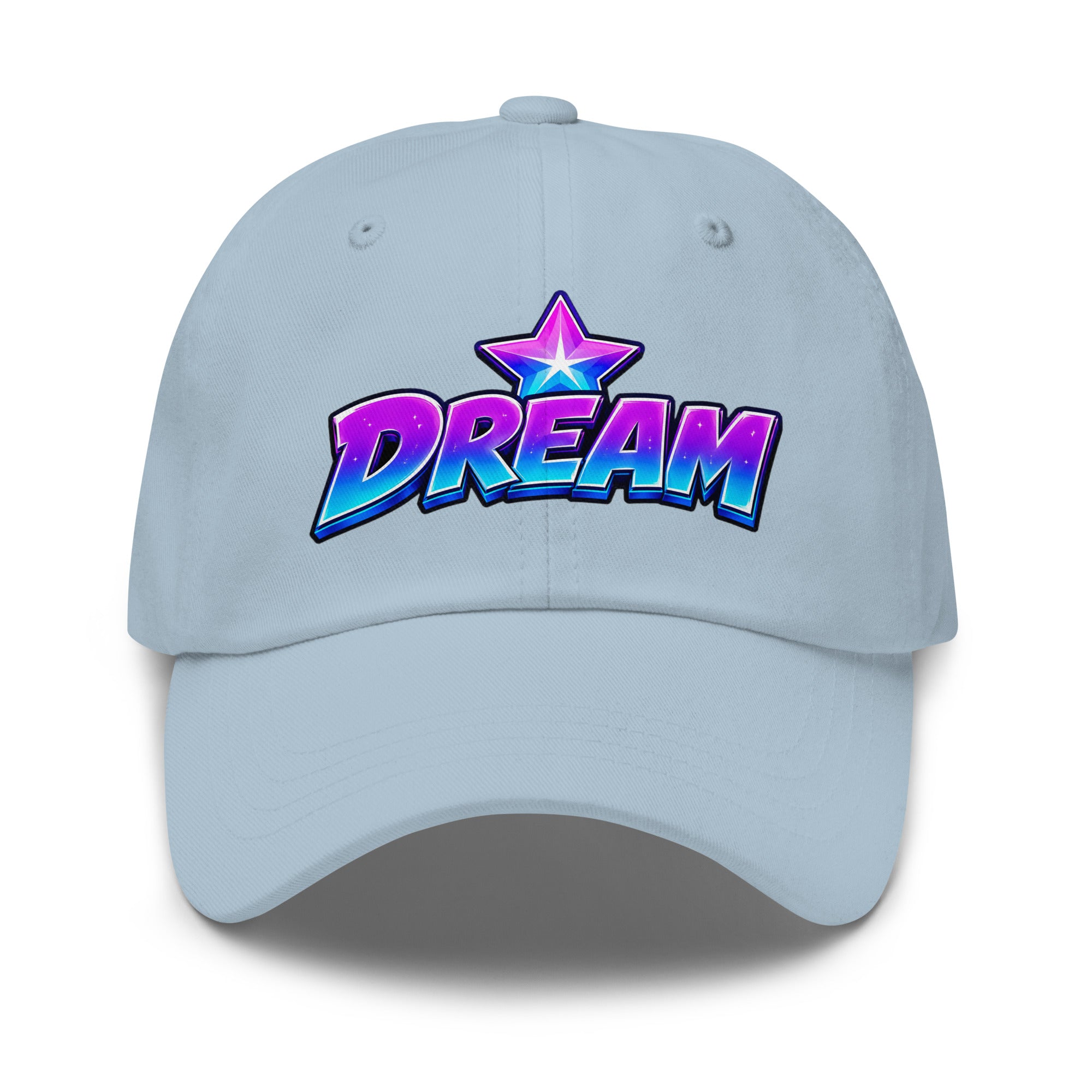 Dad hat - Cosmic Shimmering Star Dream - Premium Neon Purple Graphic Design by printfluence.net