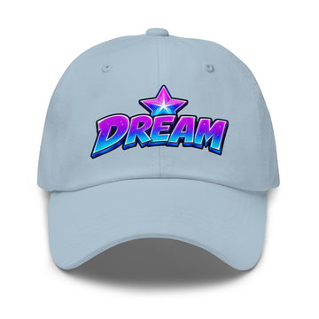 Dad hat - Cosmic Shimmering Star Dream - Premium Neon Purple Graphic Design by printfluence.net