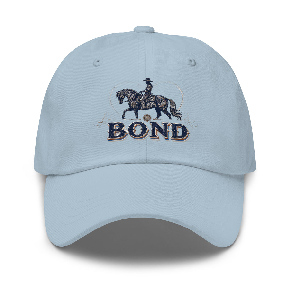 Horse Lovers Dad Hat Bond – Western Equestrian & Majestic Stallion Embroidered Cap by printfluence.net