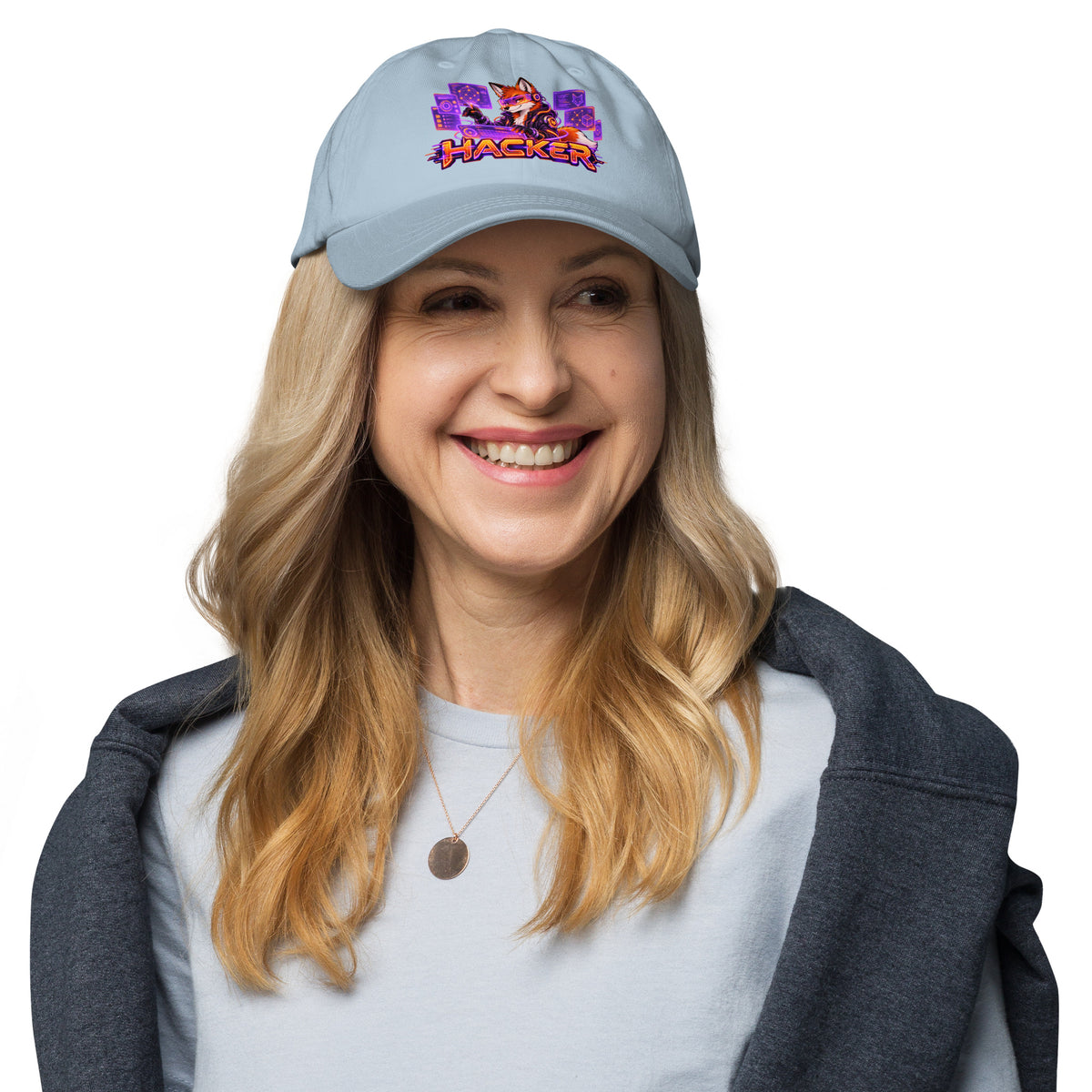 Cyberpunk Animals Lovers | Classic Dad Hat — HACKER by printfluence