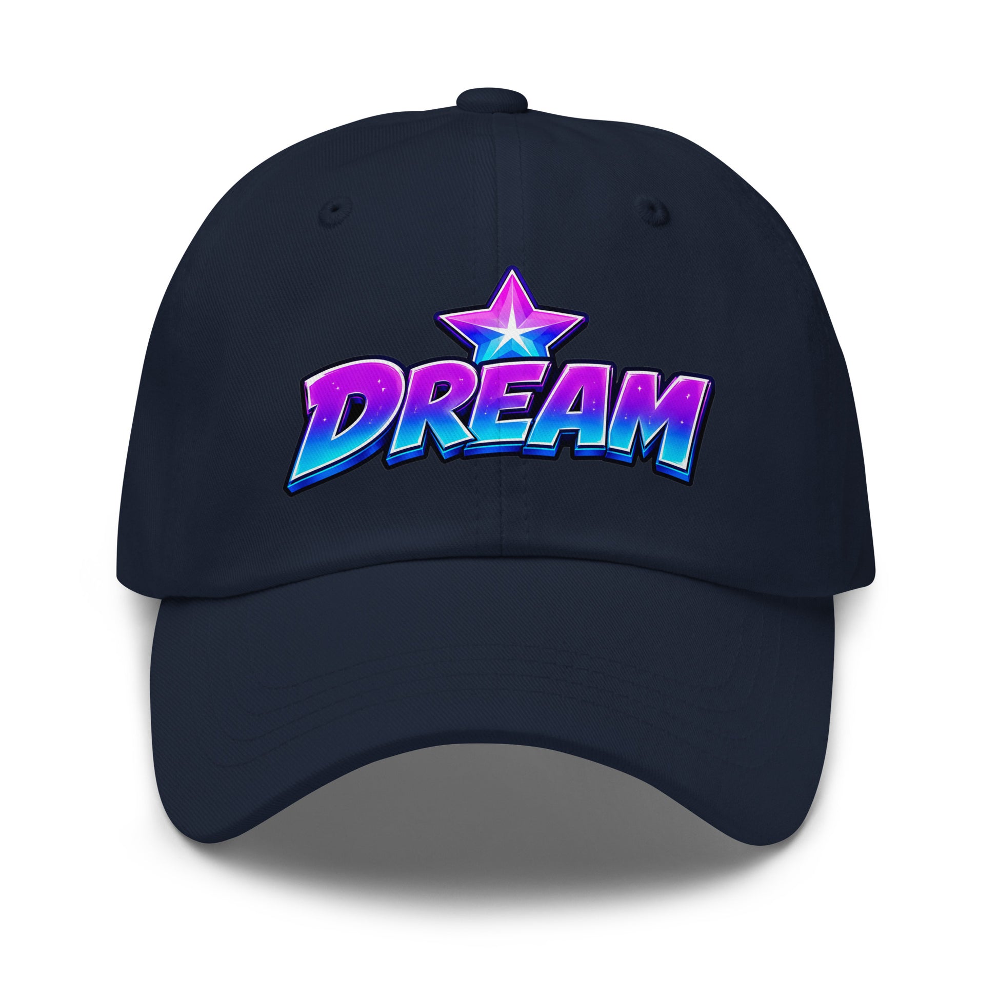 Dad hat - Cosmic Shimmering Star Dream - Premium Neon Purple Graphic Design by printfluence.net