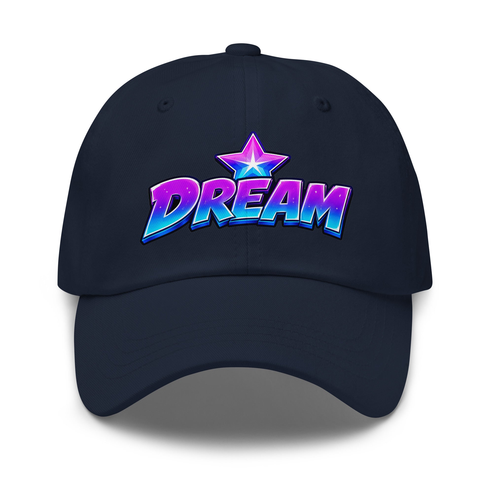 Dad hat - Cosmic Shimmering Star Dream - Premium Neon Purple Graphic Design by printfluence.net