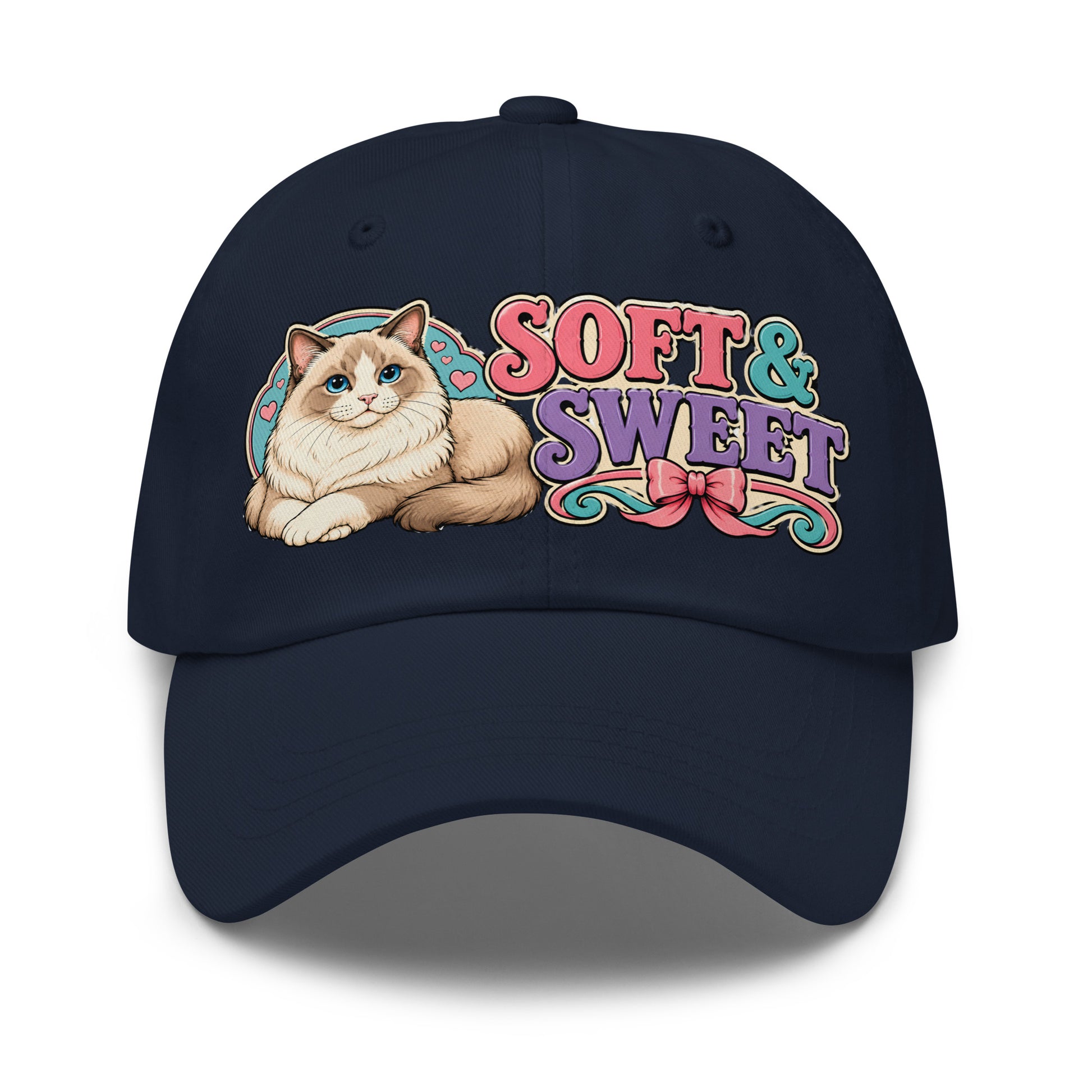 Soft and Sweet Fluffy Ragdoll Cat | Classic Dad Hat for Cat Lovers by printfluence.net