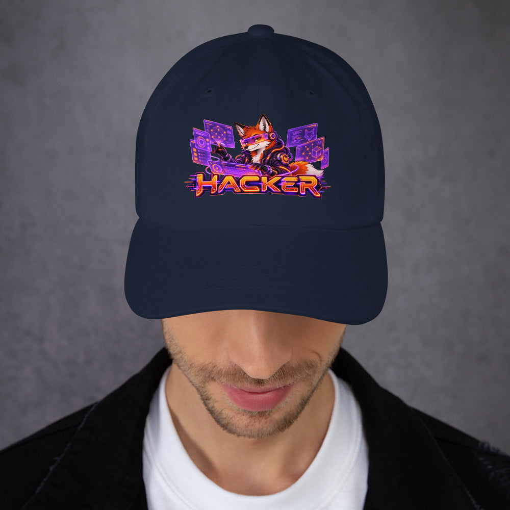Cyberpunk Animals Lovers | Classic Dad Hat — HACKER by printfluence