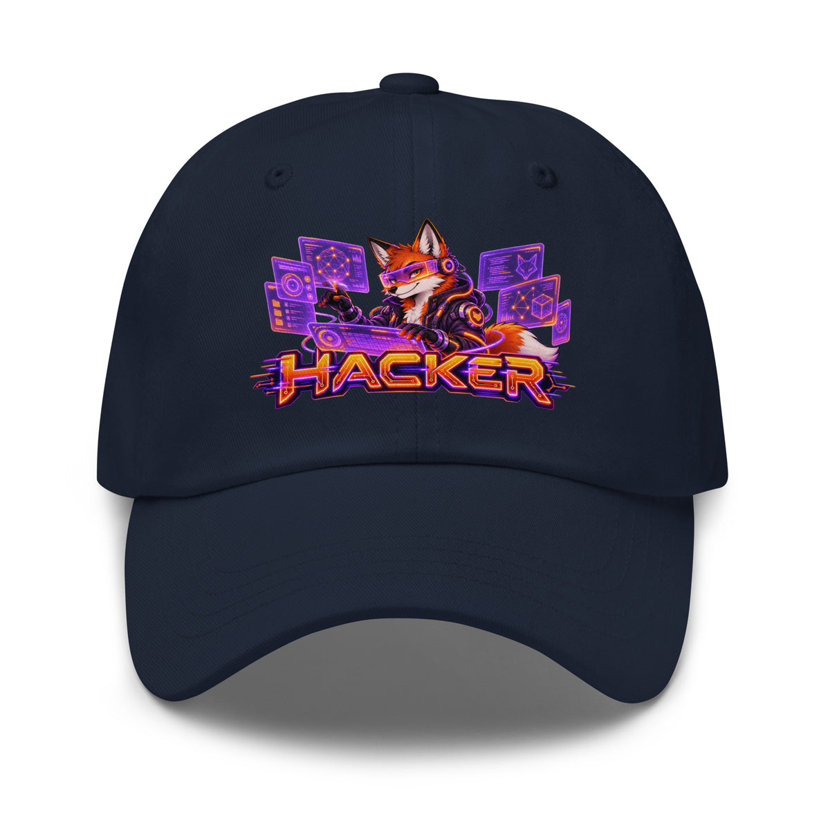 Cyberpunk Animals Lovers | Classic Dad Hat — HACKER by printfluence