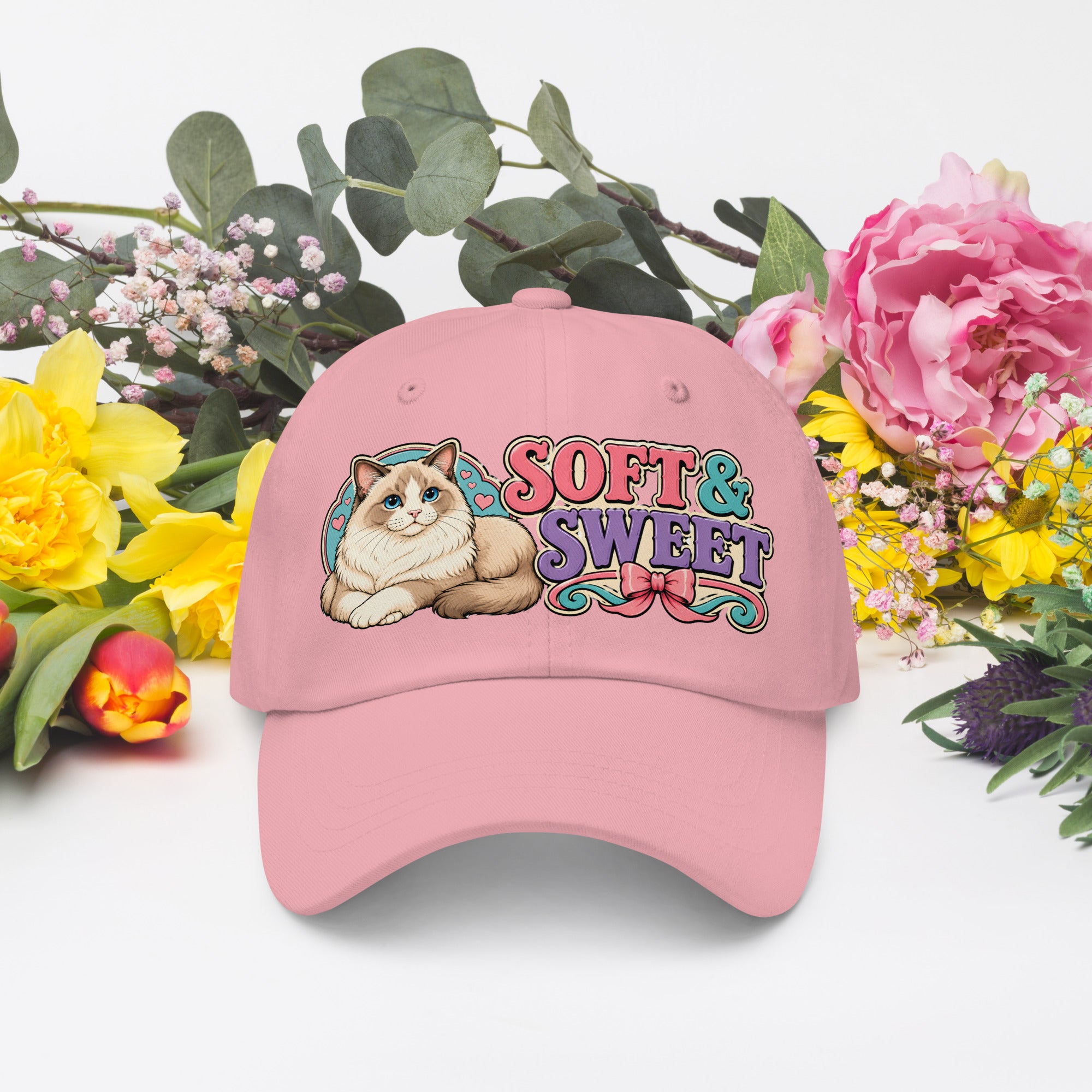 Soft and Sweet Fluffy Ragdoll Cat | Classic Dad Hat for Cat Lovers by printfluence.net
