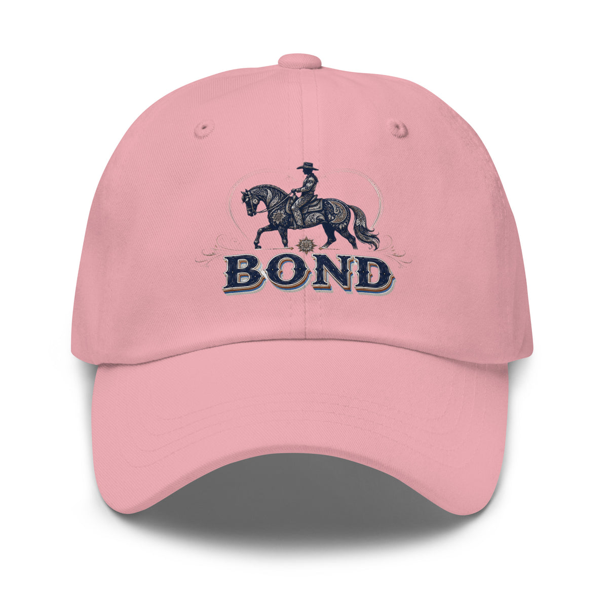 Horse Lovers Dad Hat Bond – Western Equestrian & Majestic Stallion Embroidered Cap by printfluence.net