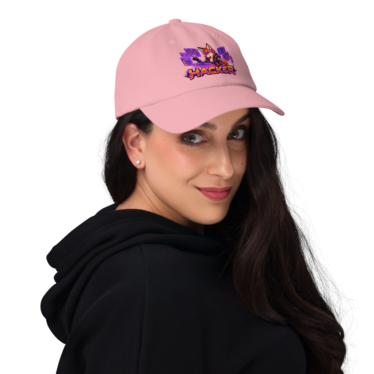 Cyberpunk Animals Lovers | Classic Dad Hat — HACKER by printfluence