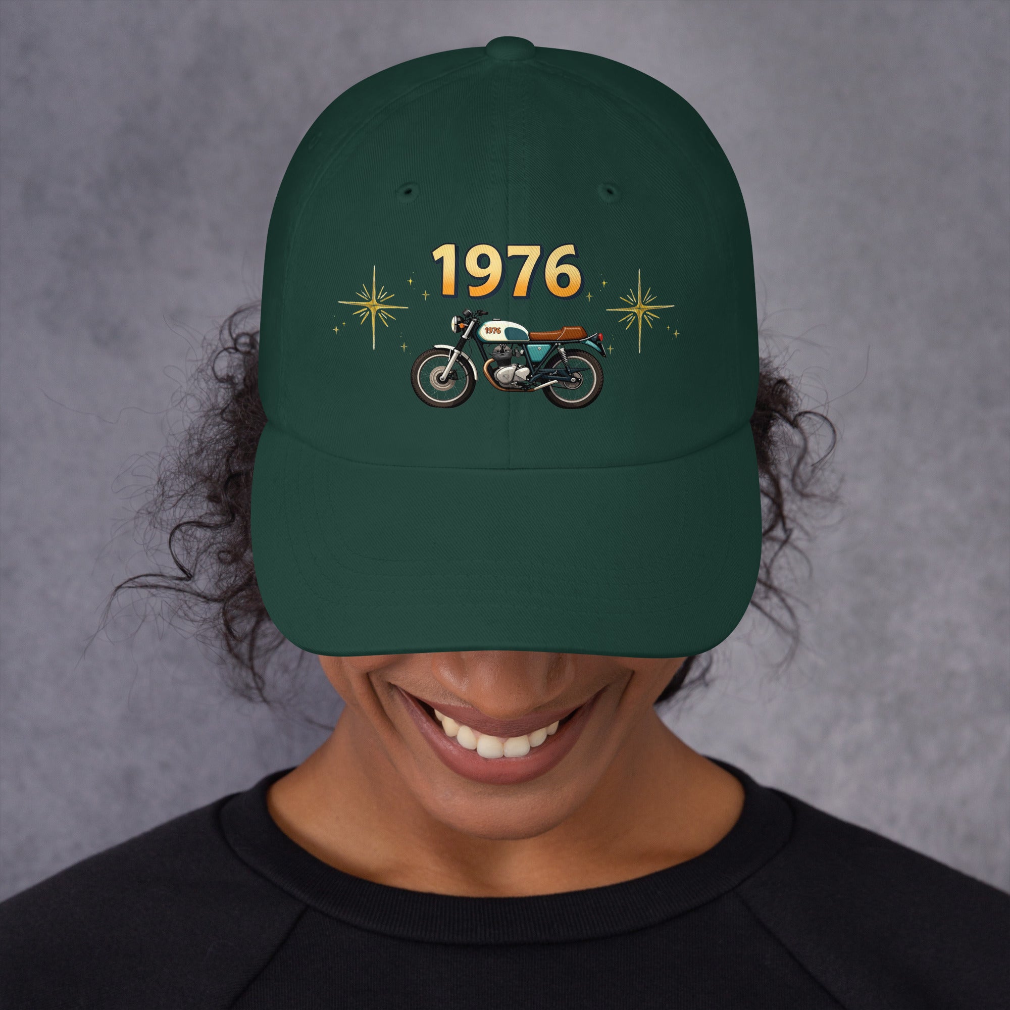Dad hat - 1976 Vintage Motorcycle Dad Hat – Classic Biker Style Everyone Loves by printfluence.net