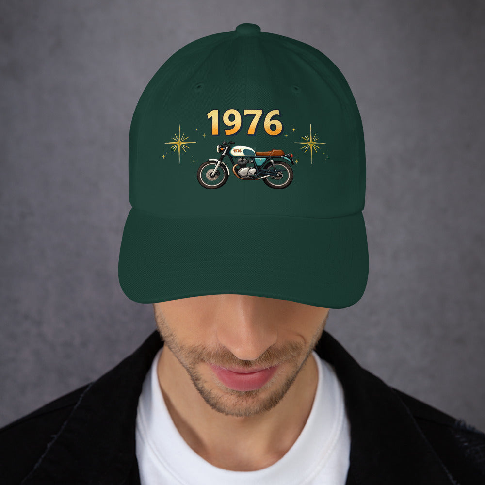 Dad hat - 1976 Vintage Motorcycle Dad Hat – Classic Biker Style Everyone Loves by printfluence.net