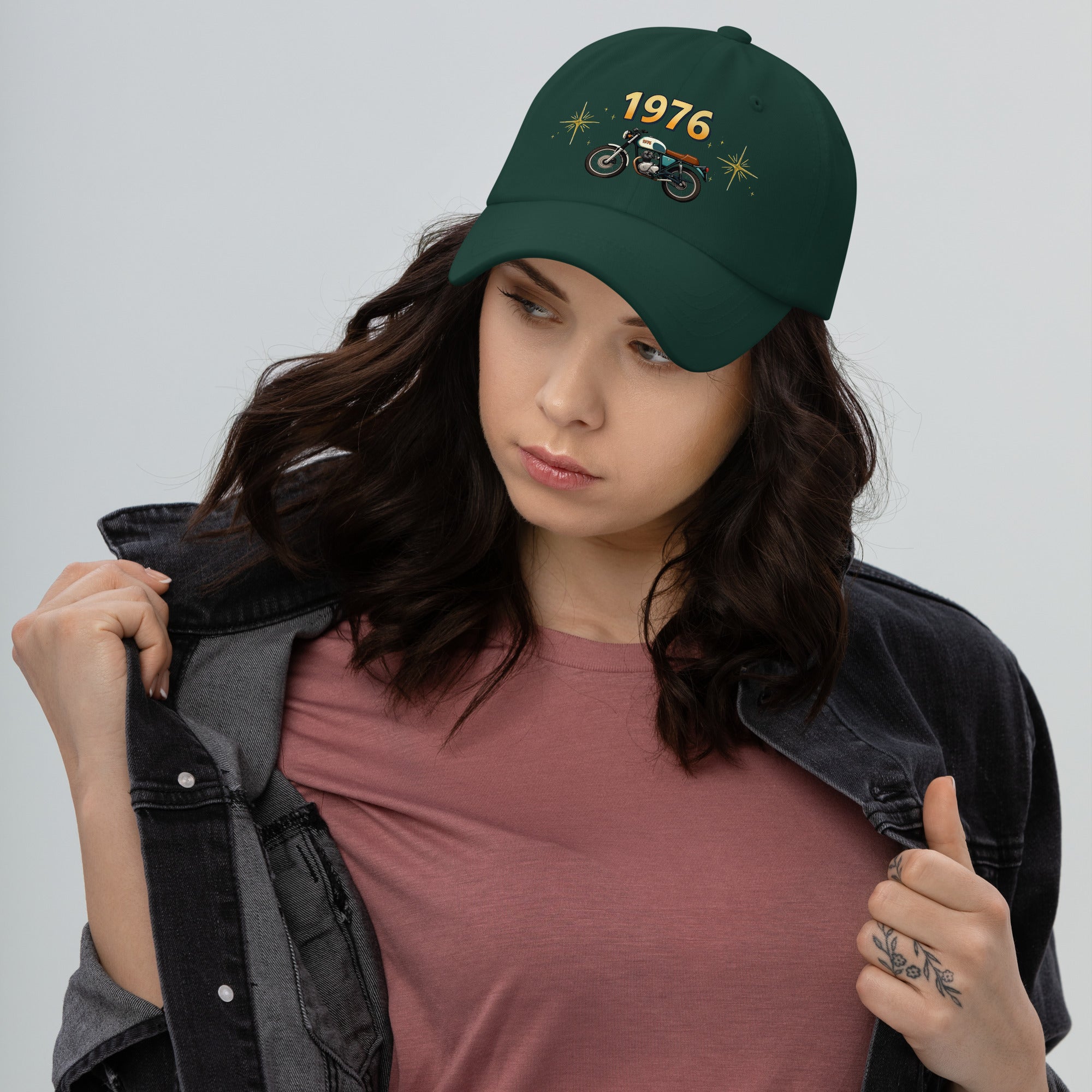 Dad hat - 1976 Vintage Motorcycle Dad Hat – Classic Biker Style Everyone Loves by printfluence.net