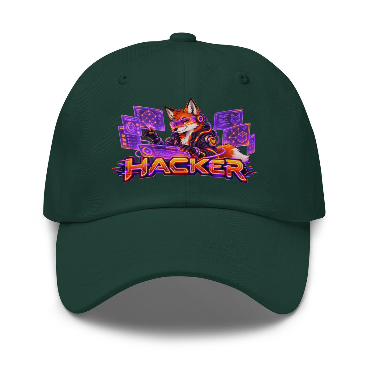 Cyberpunk Animals Lovers | Classic Dad Hat — HACKER by printfluence