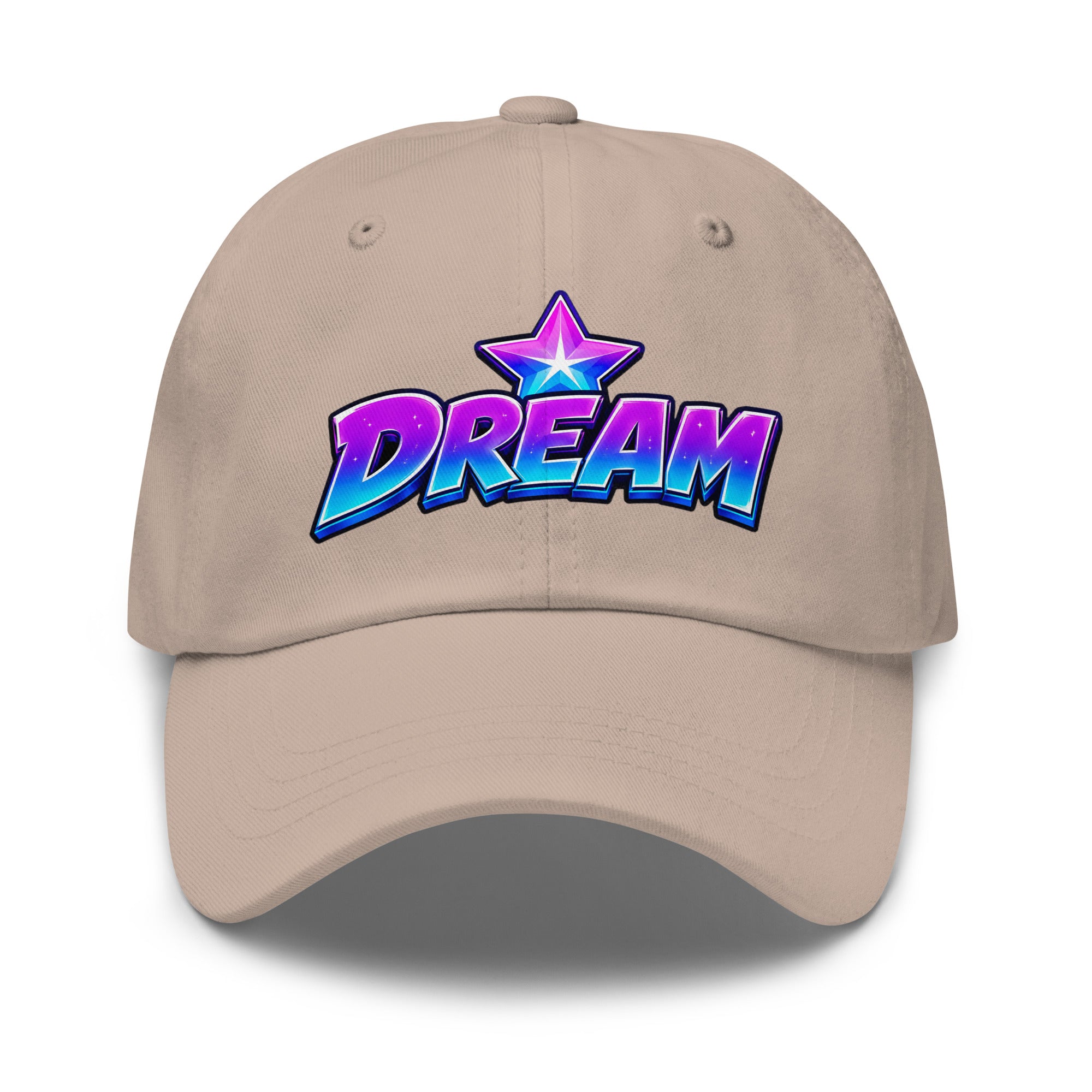 Dad hat - Cosmic Shimmering Star Dream - Premium Neon Purple Graphic Design by printfluence.net