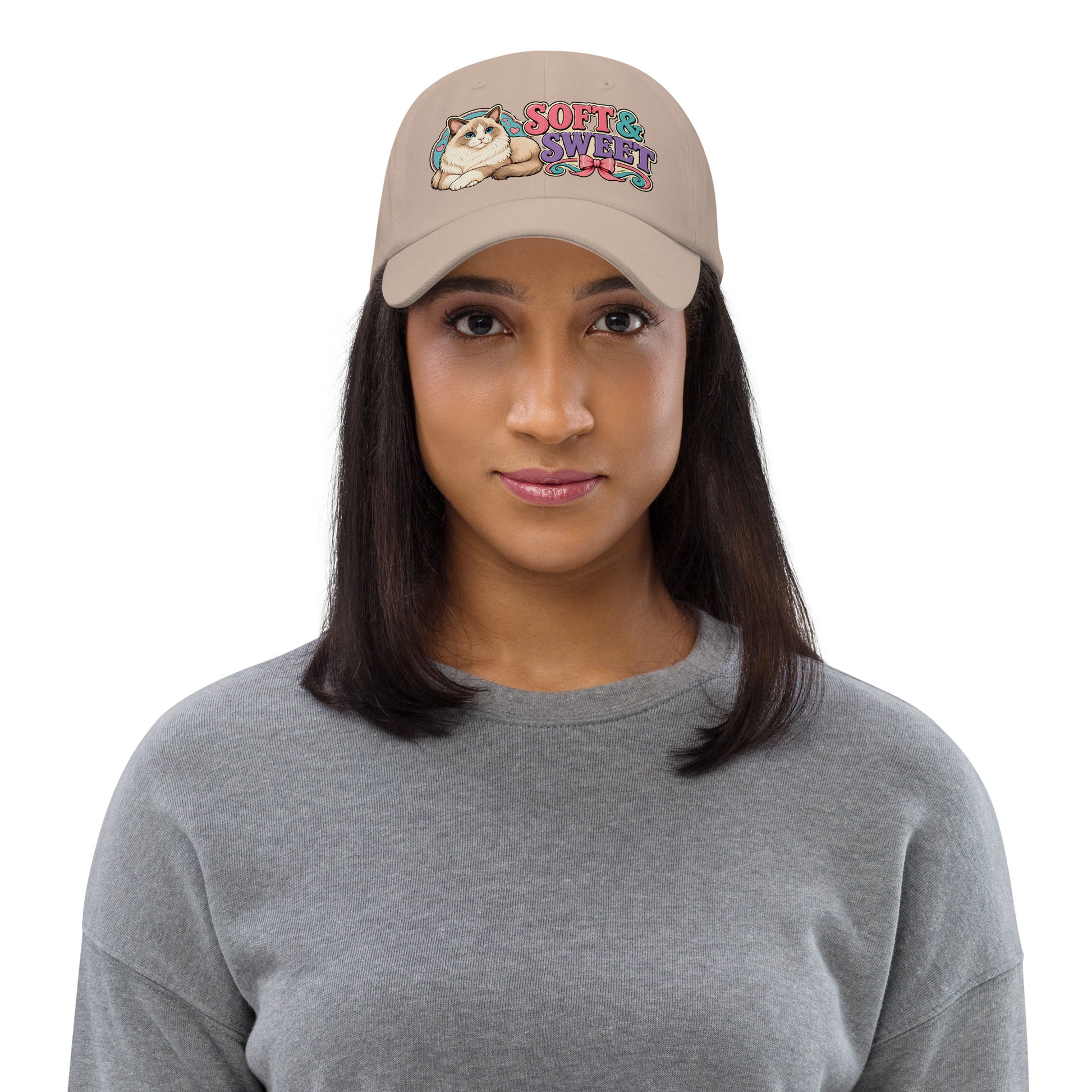 Soft and Sweet Fluffy Ragdoll Cat | Classic Dad Hat for Cat Lovers by printfluence.net