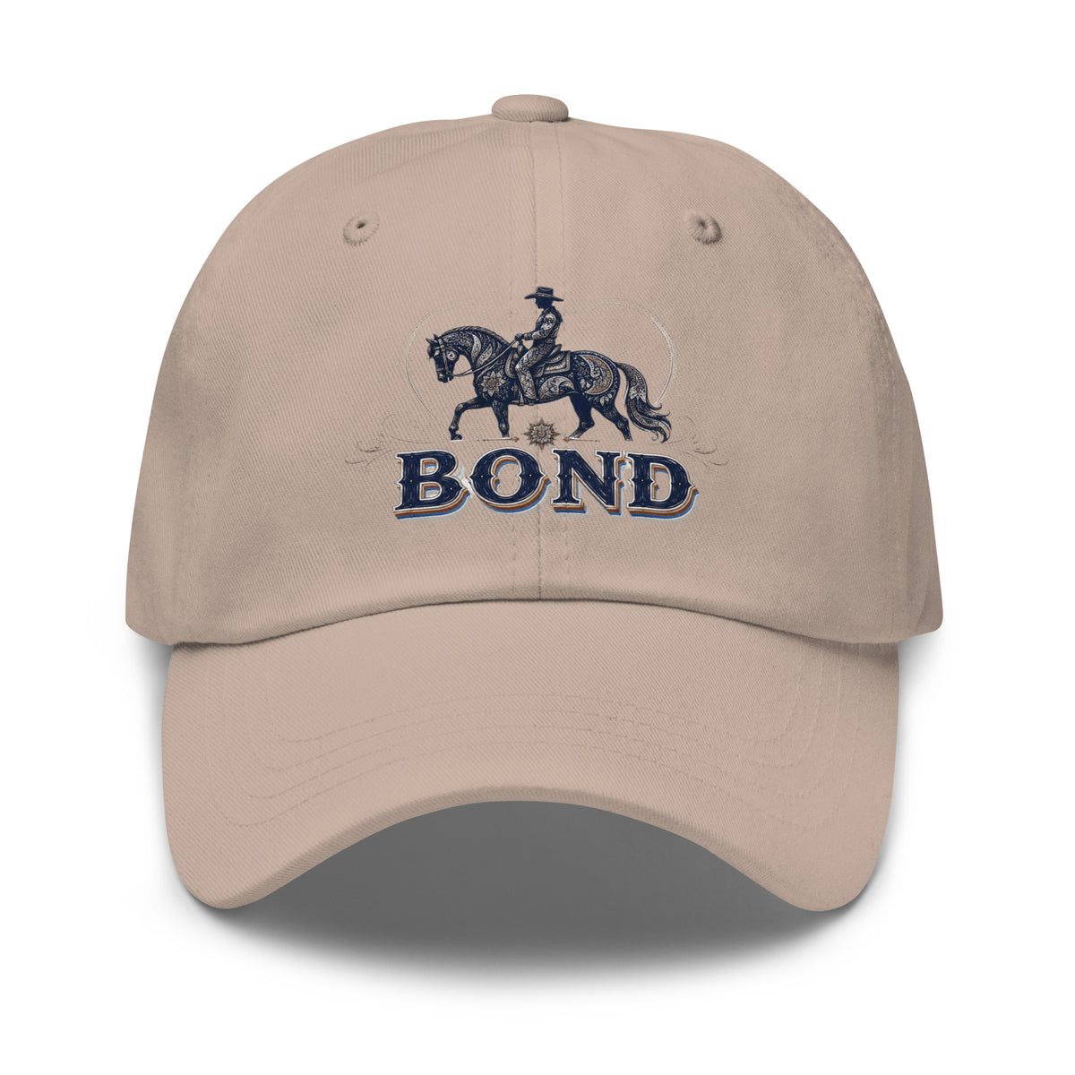 Horse Lovers Dad Hat Bond – Western Equestrian & Majestic Stallion Embroidered Cap by printfluence.net