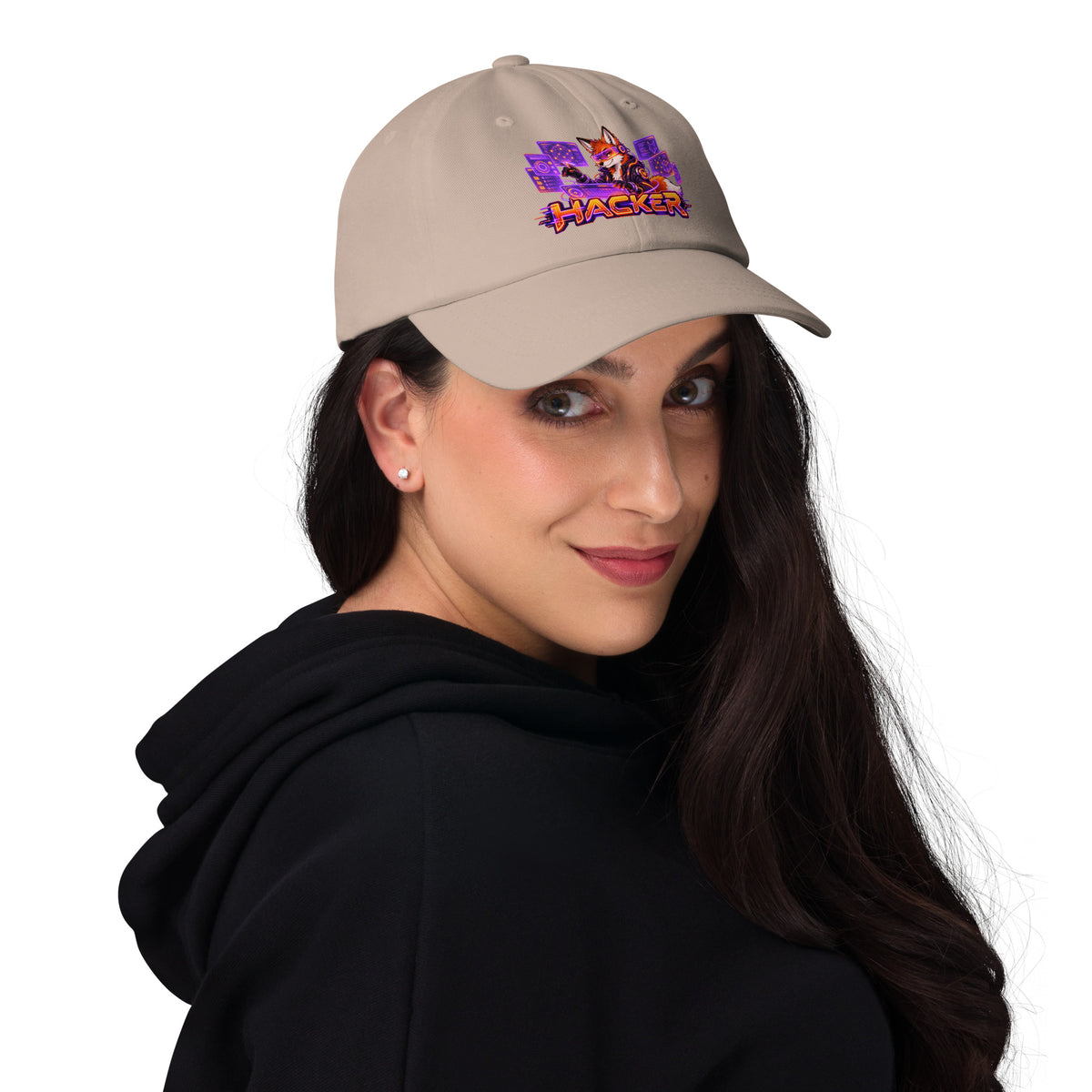 Cyberpunk Animals Lovers | Classic Dad Hat — HACKER by printfluence