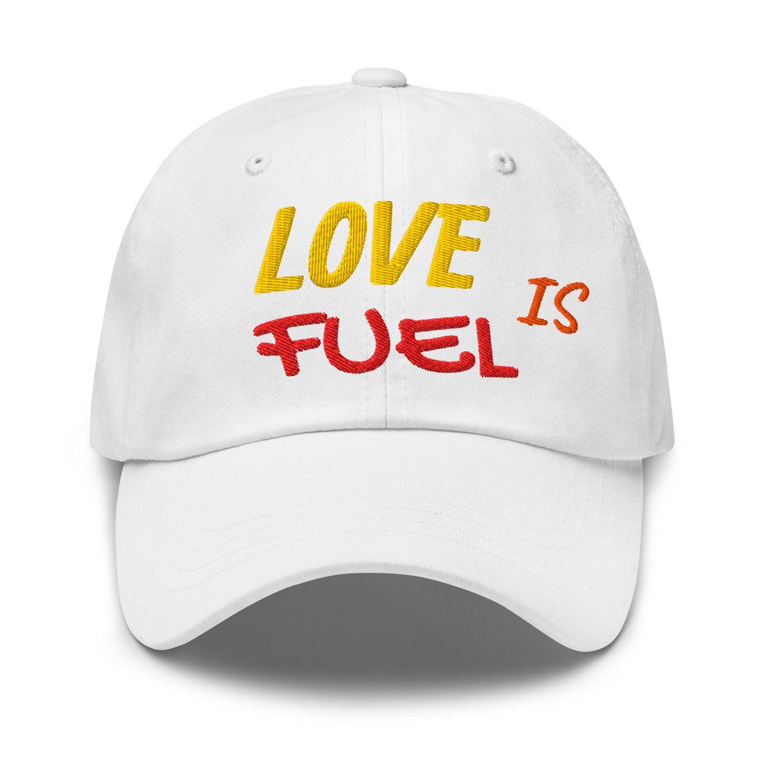 Dad hat - LOVE IS FUEL – Classic Dad Hat for Elite Achievers & Visionaries by printfluence.net