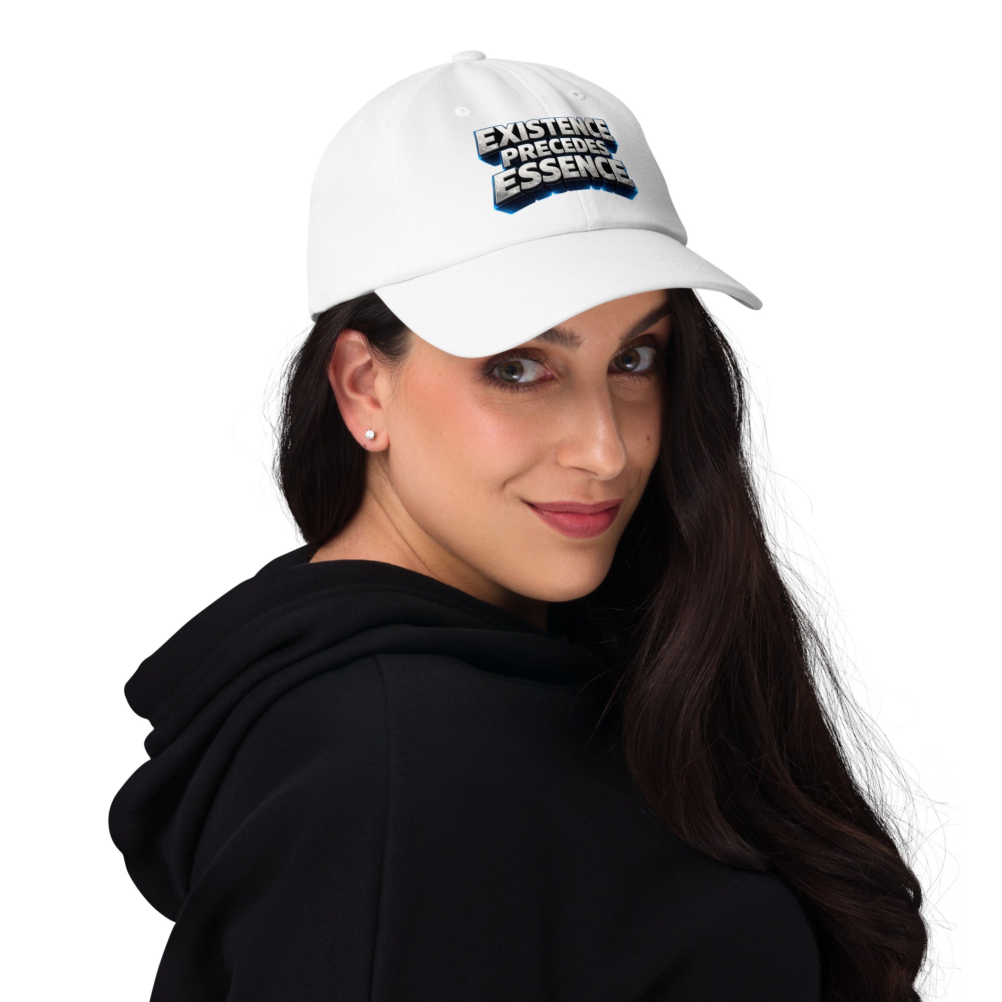 Dad hat - Existence Precedes Essence Dad Hat – Minimalist Philosophy Quote Cap by printfluence.net