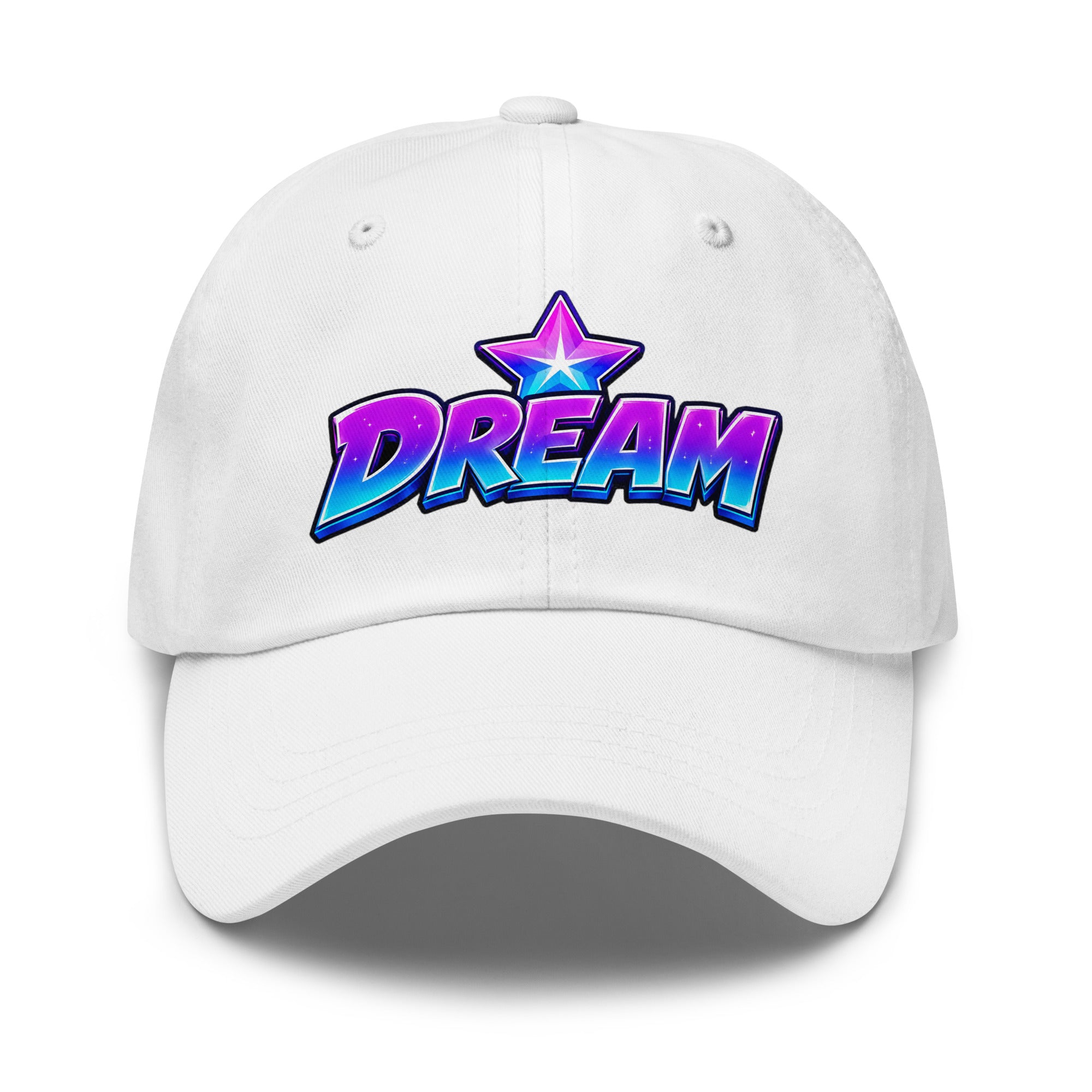 Dad hat - Cosmic Shimmering Star Dream - Premium Neon Purple Graphic Design by printfluence.net