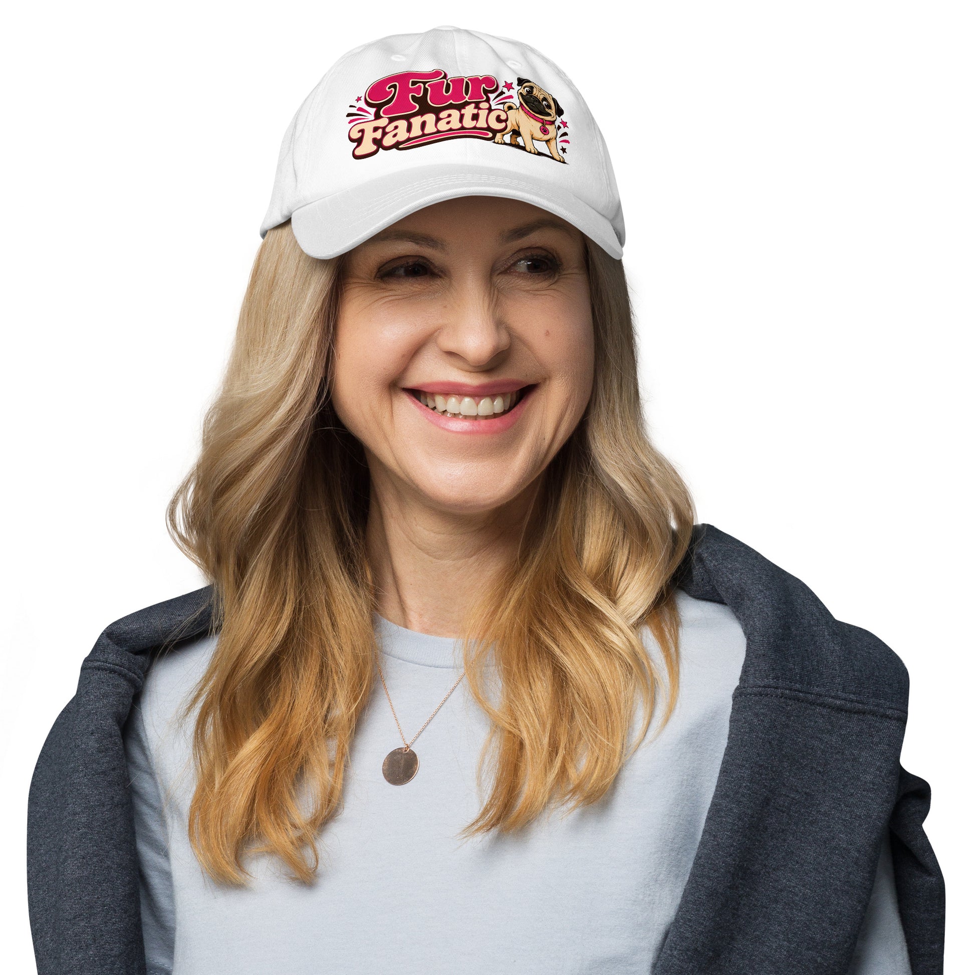 Pug Fur Fanatic Classic Dad Hat - Cute Dog Lover Embroidered Style Baseball Cap by printfluence.net