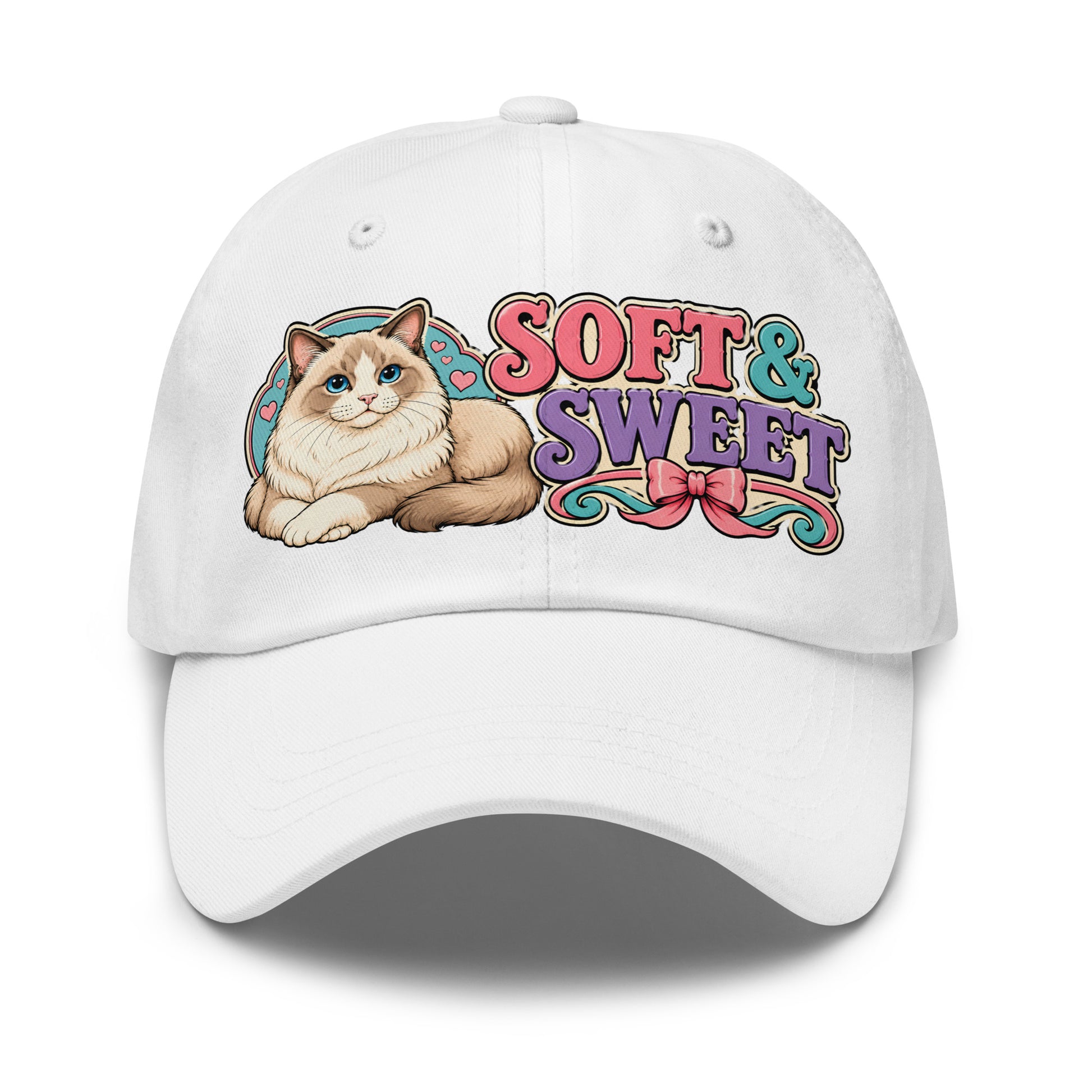 Soft and Sweet Fluffy Ragdoll Cat | Classic Dad Hat for Cat Lovers by printfluence.net