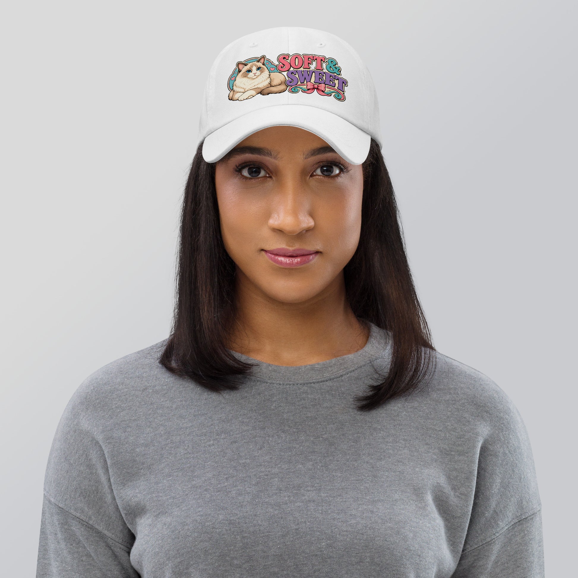 Soft and Sweet Fluffy Ragdoll Cat | Classic Dad Hat for Cat Lovers by printfluence.net