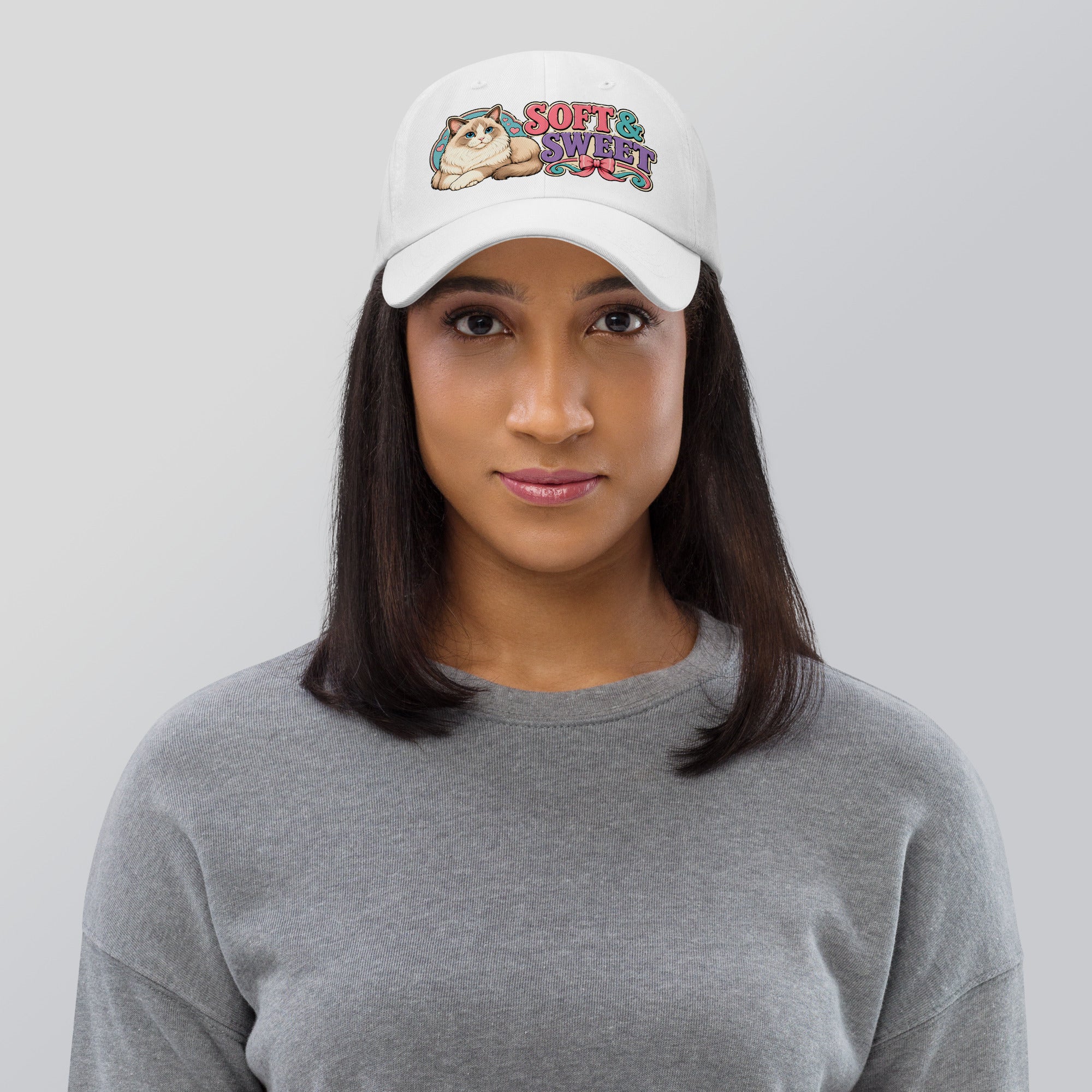 Soft and Sweet Fluffy Ragdoll Cat | Classic Dad Hat for Cat Lovers by printfluence.net