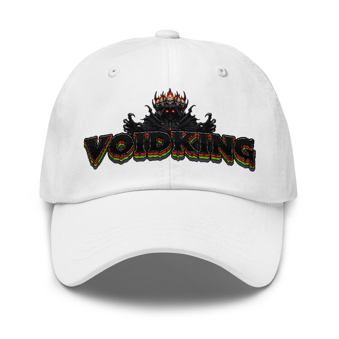 Void King Dark Horror Mystery Embroidered Dad Hat by printfluence.net