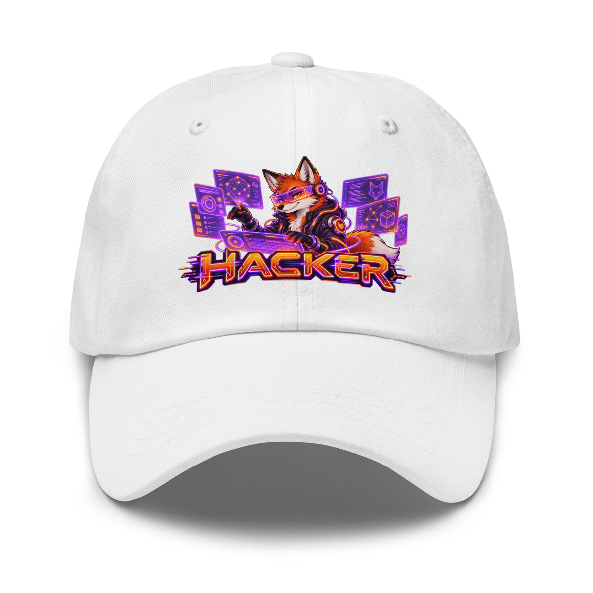 Cyberpunk Animals Lovers | Classic Dad Hat — HACKER by printfluence