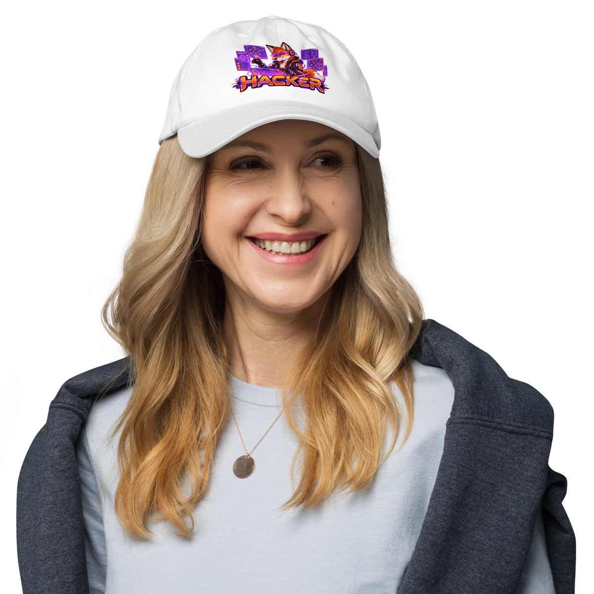 Cyberpunk Animals Lovers | Classic Dad Hat — HACKER by printfluence