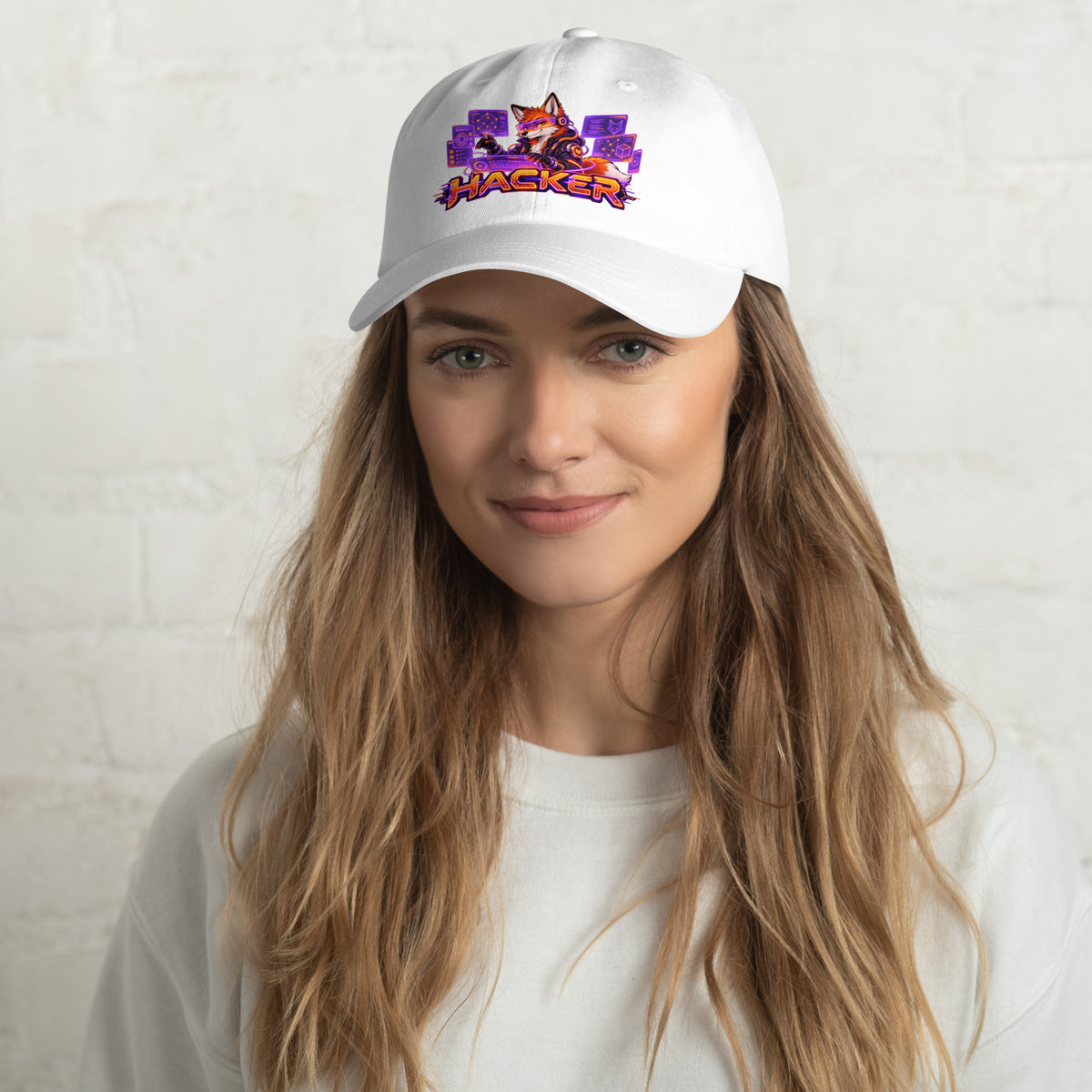 Cyberpunk Animals Lovers | Classic Dad Hat — HACKER by printfluence