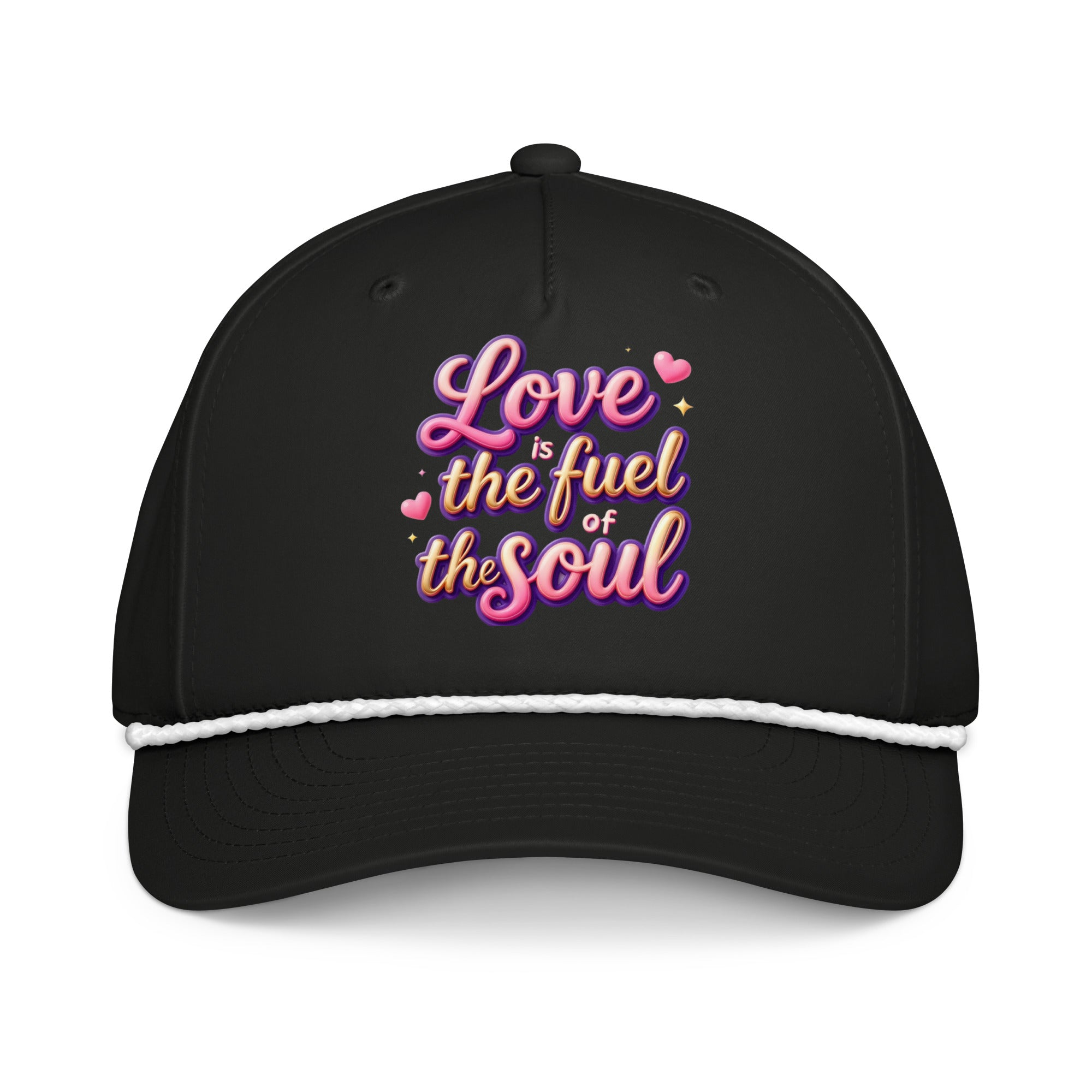 Classic rope cap - Love Is the Fuel of the Soul – Classic Rope Cap for Bold Achievers by printfluence.net