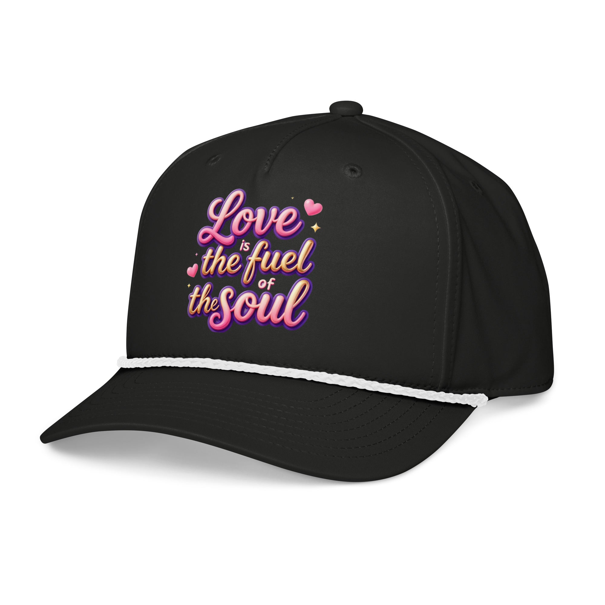 Classic rope cap - Love Is the Fuel of the Soul – Classic Rope Cap for Bold Achievers by printfluence.net