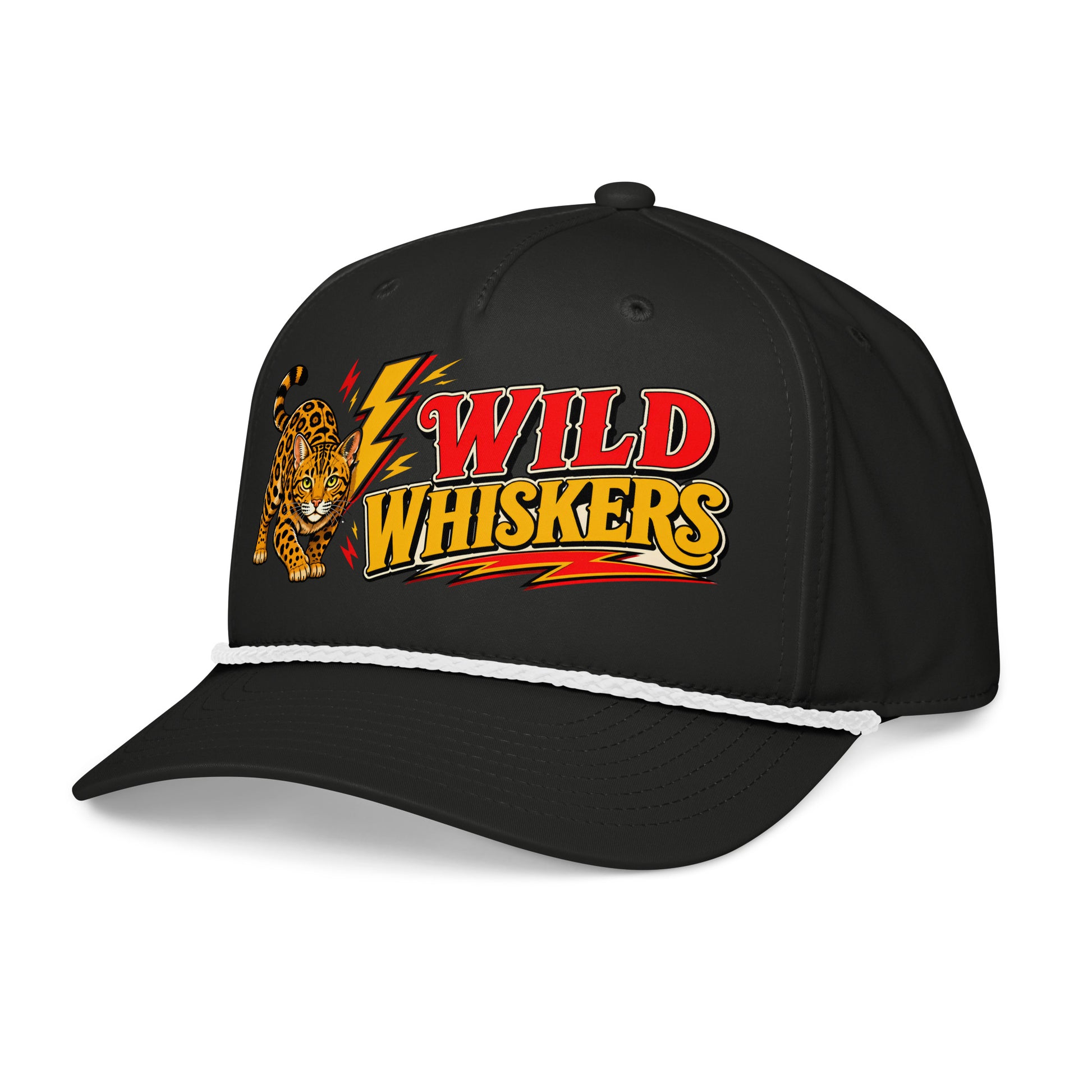Retro Wild Whiskers Bengal Cat | Classic Rope Cap for Cat Lovers by printfluence.net