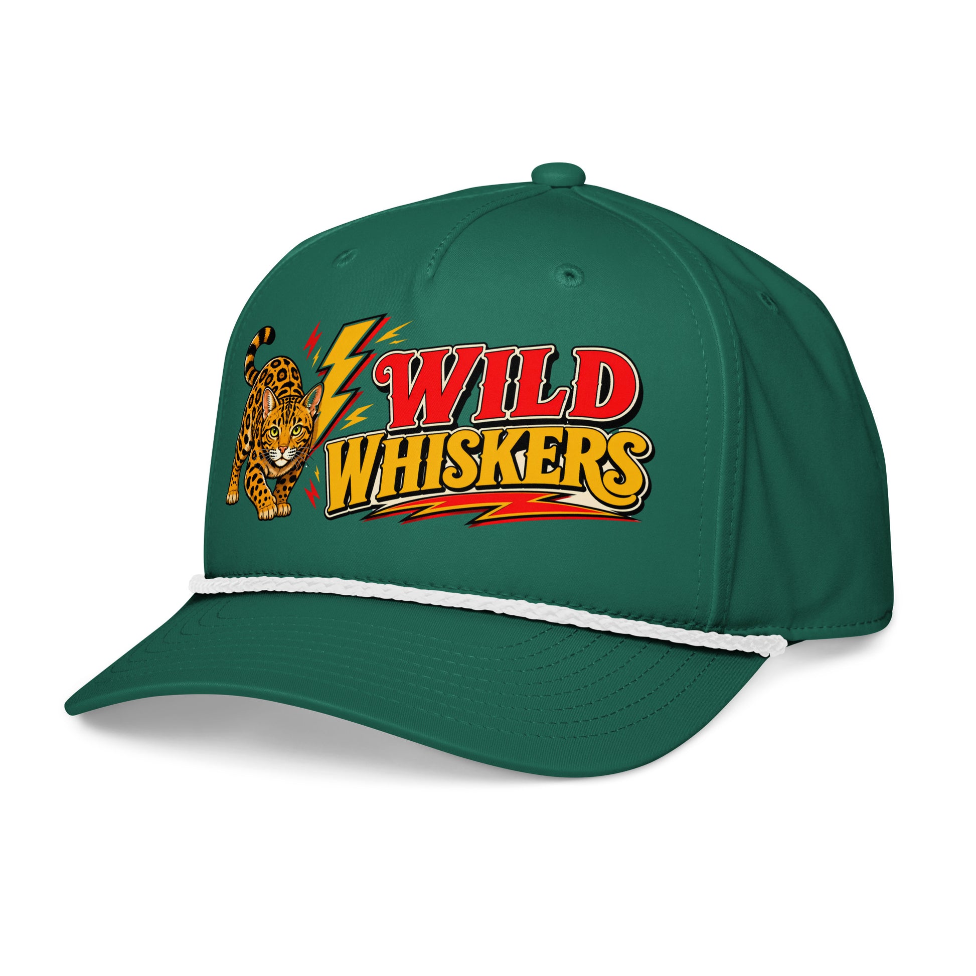 Retro Wild Whiskers Bengal Cat | Classic Rope Cap for Cat Lovers by printfluence.net