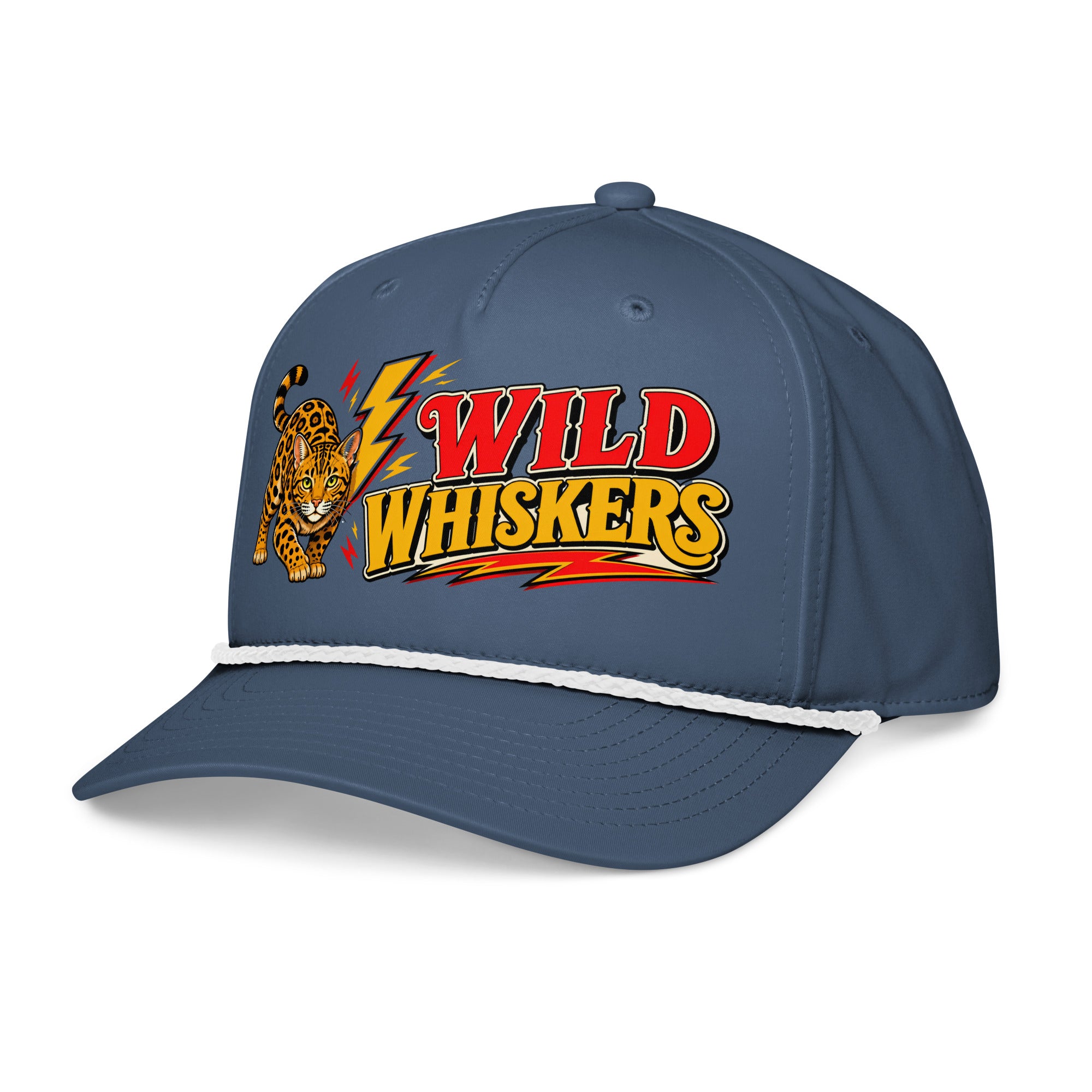 Retro Wild Whiskers Bengal Cat | Classic Rope Cap for Cat Lovers by printfluence.net