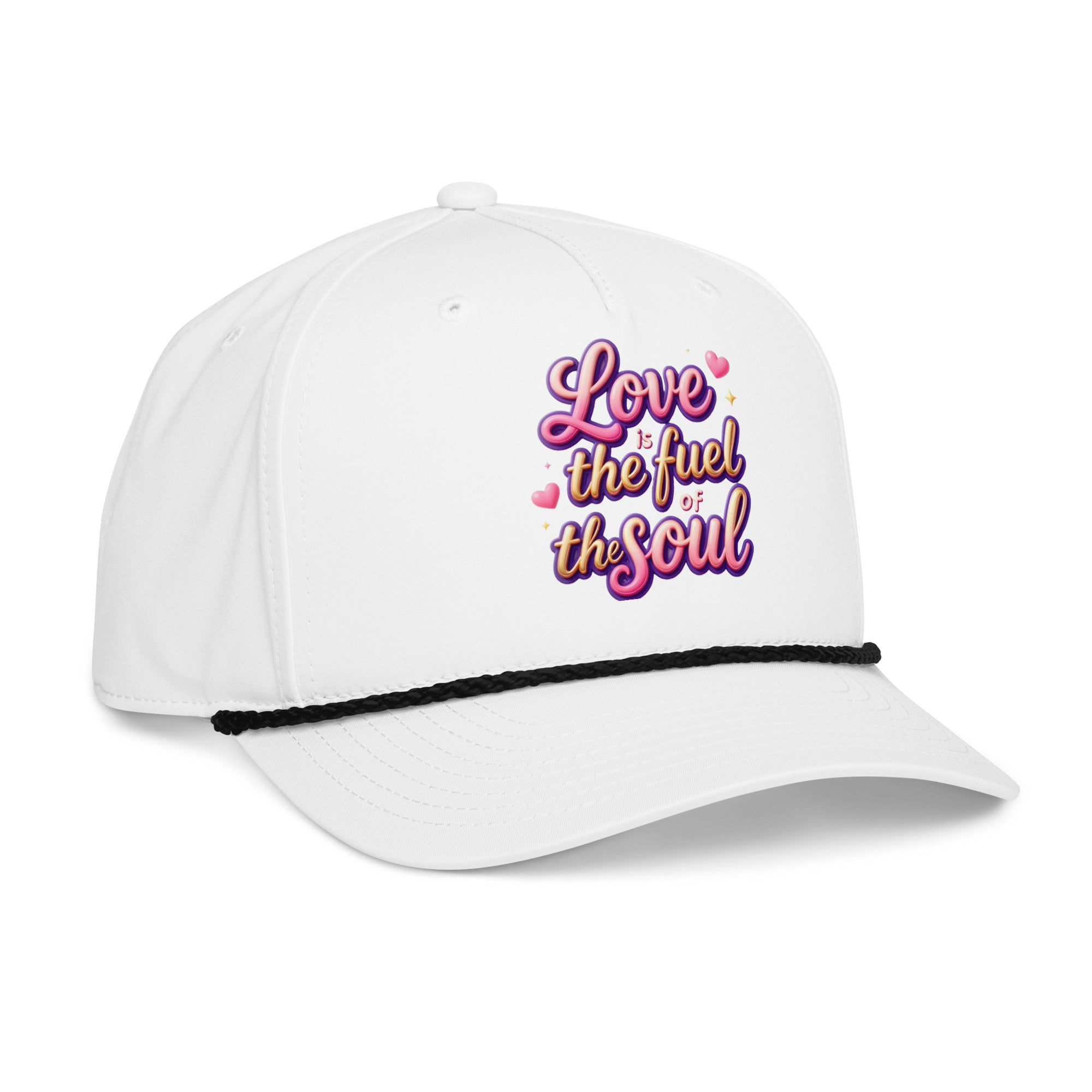 Classic rope cap - Love Is the Fuel of the Soul – Classic Rope Cap for Bold Achievers by printfluence.net