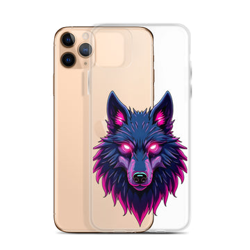 Clear Case for iPhone® - Dark Wolf Gaze Clear iPhone Case – For Fearless Elite Conquerors by printfluence.net