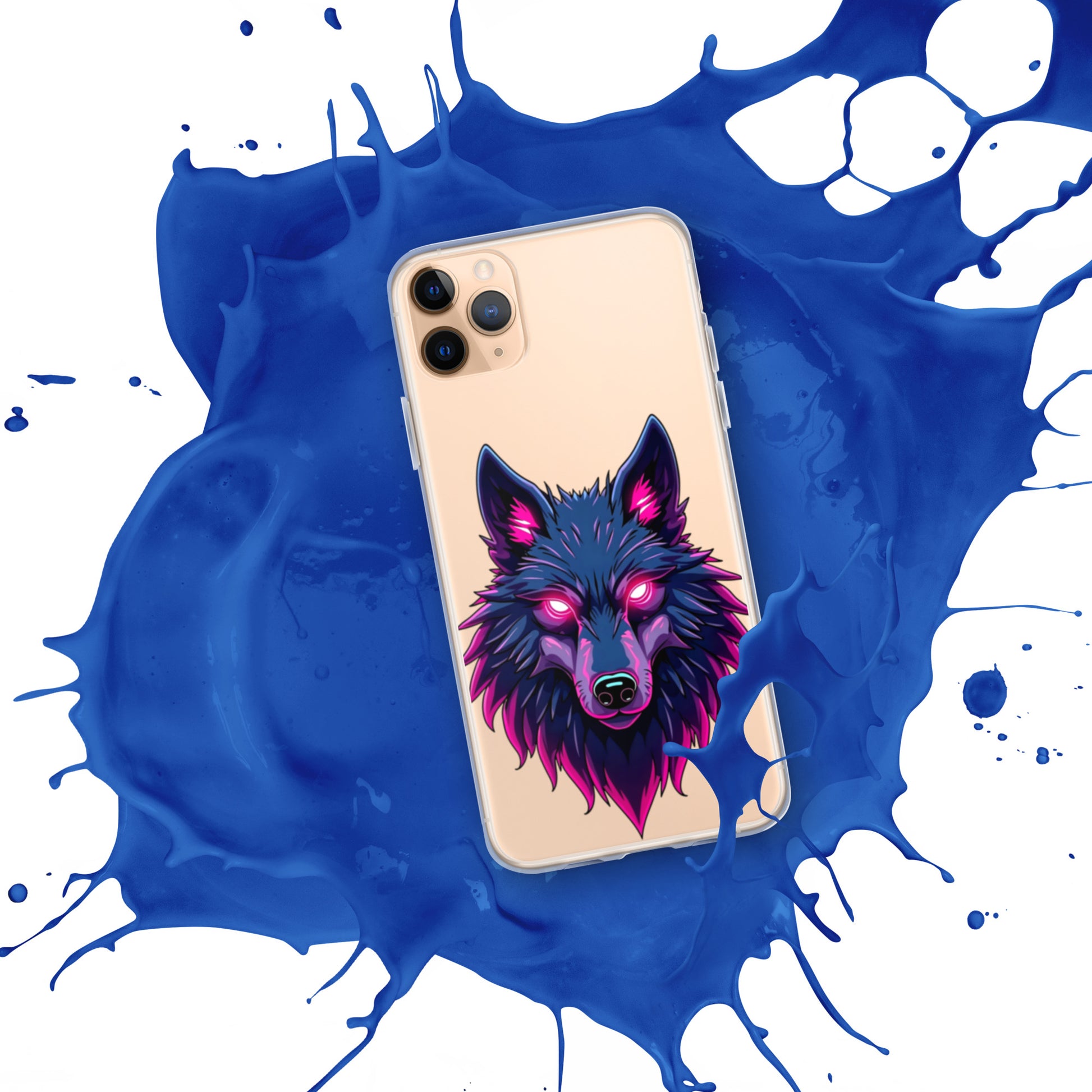 Clear Case for iPhone® - Dark Wolf Gaze Clear iPhone Case – For Fearless Elite Conquerors by printfluence.net