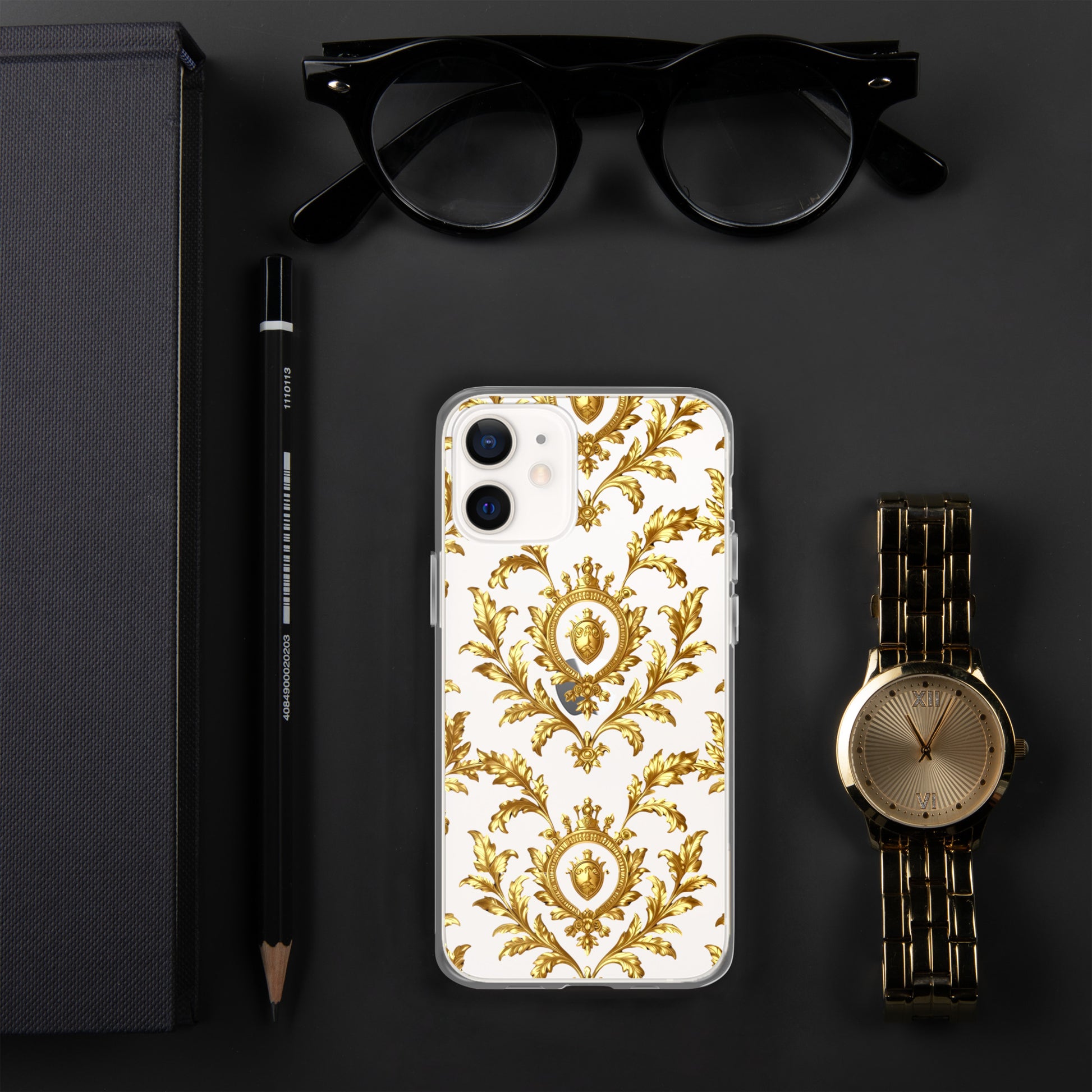 Clear Case for iPhone® - Royal Golden iPhone Case – Elite Clear Luxury by printfluence.net