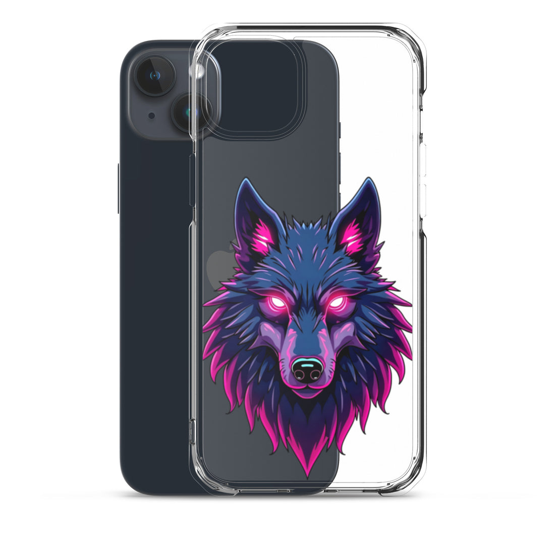 Clear Case for iPhone® - Dark Wolf Gaze Clear iPhone Case – For Fearless Elite Conquerors by printfluence.net