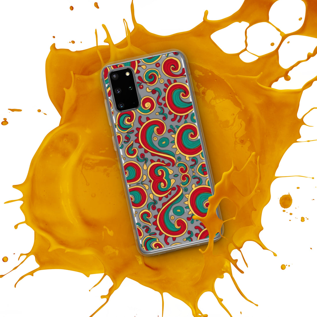 Clear Case for Samsung® - Twisted Green Red Samsung Case – Abstract Art Masterpiece by printfluence.net