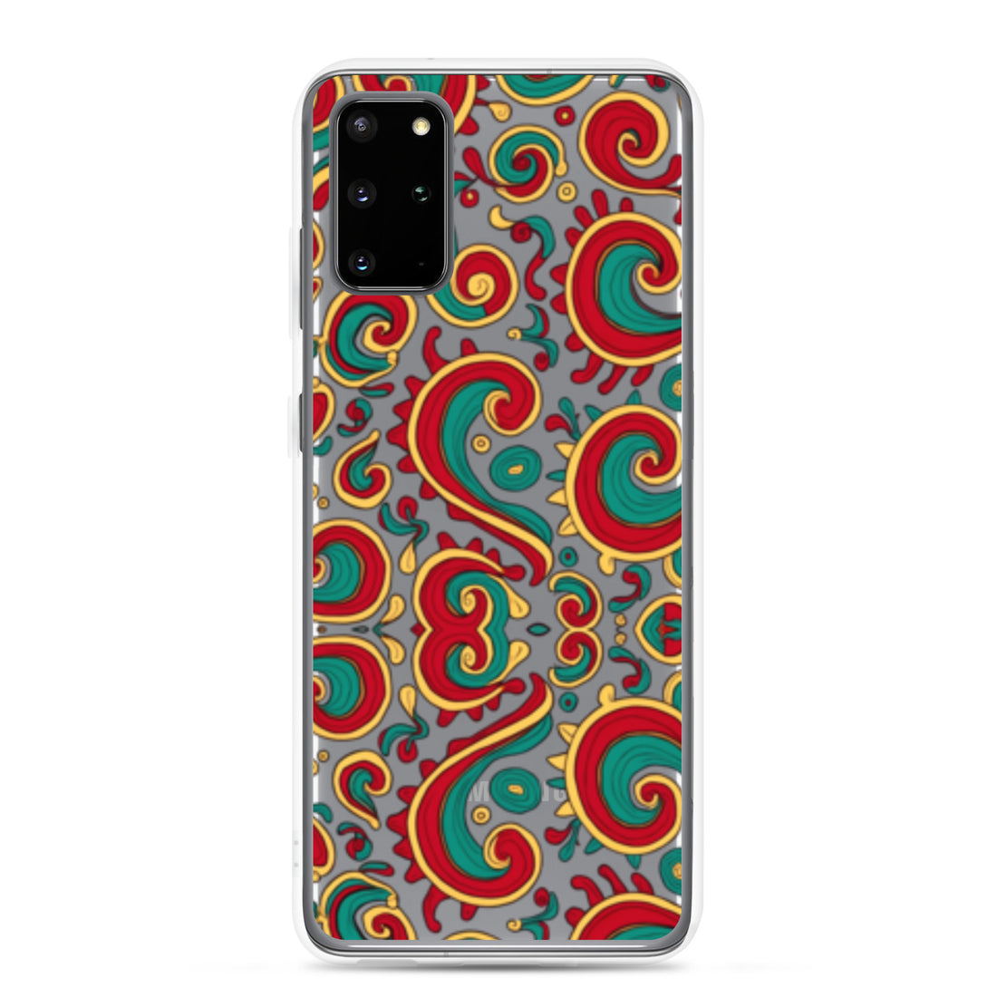 Clear Case for Samsung® - Twisted Green Red Samsung Case – Abstract Art Masterpiece by printfluence.net
