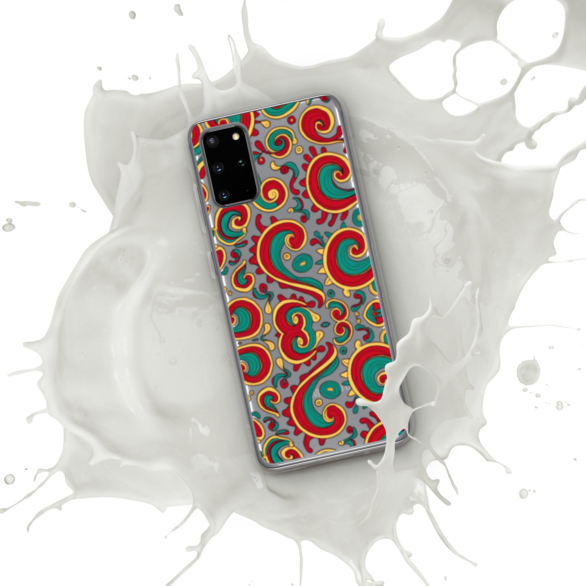 Clear Case for Samsung® - Twisted Green Red Samsung Case – Abstract Art Masterpiece by printfluence.net