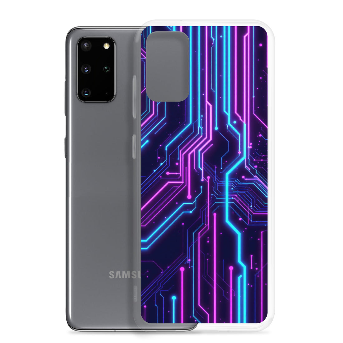 Clear Case for Samsung® - Neon Edge Samsung Clear Case – Cyber Power for Elite Visionaries by printfluence.net
